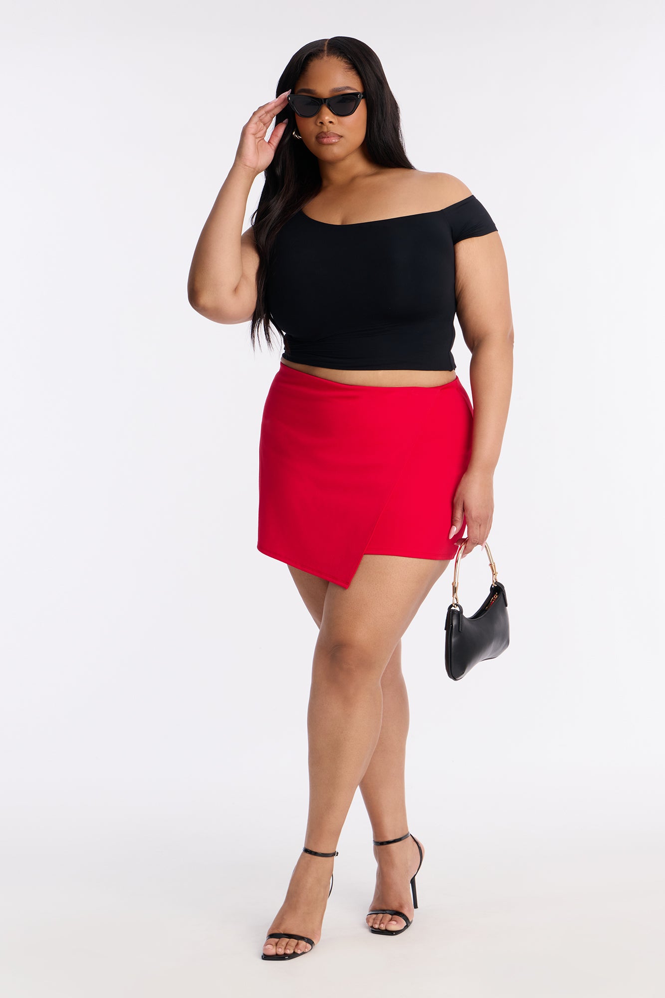 Lara Ponte Wrap Skort - Red
