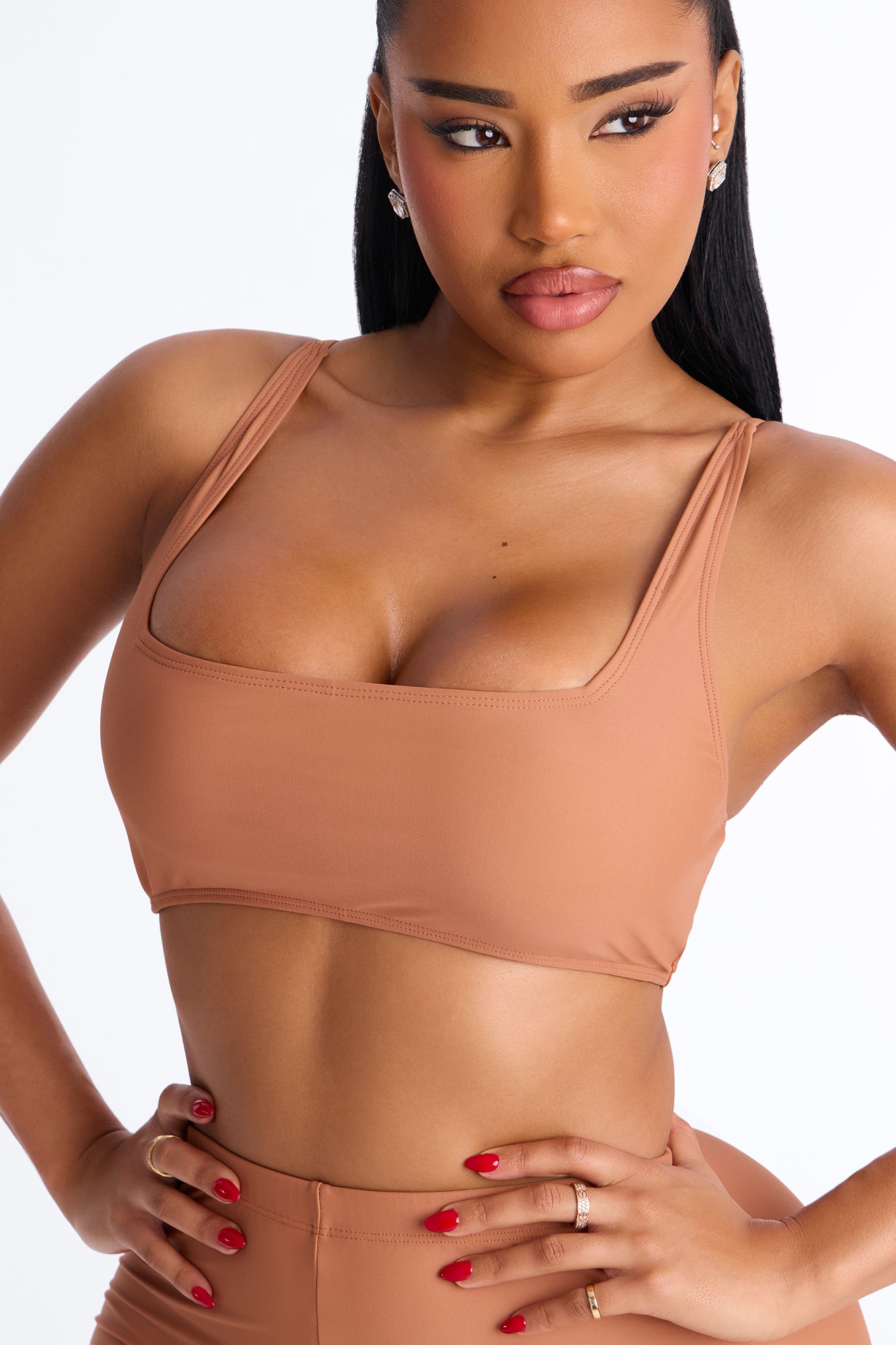 Maui Mix And Match Tank Bikini Top - Brown