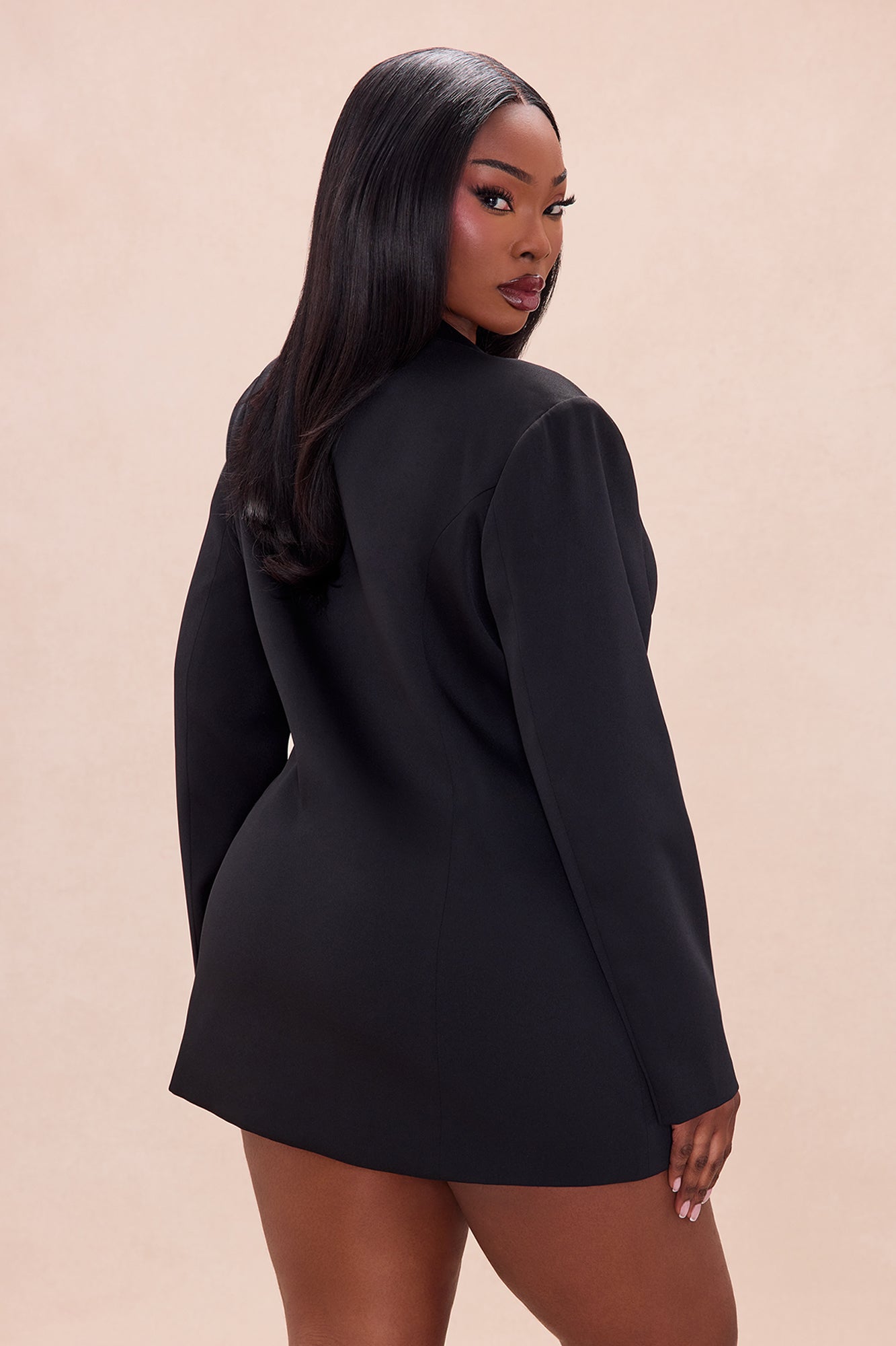 Kaite Hardware Blazer Short Set - Black