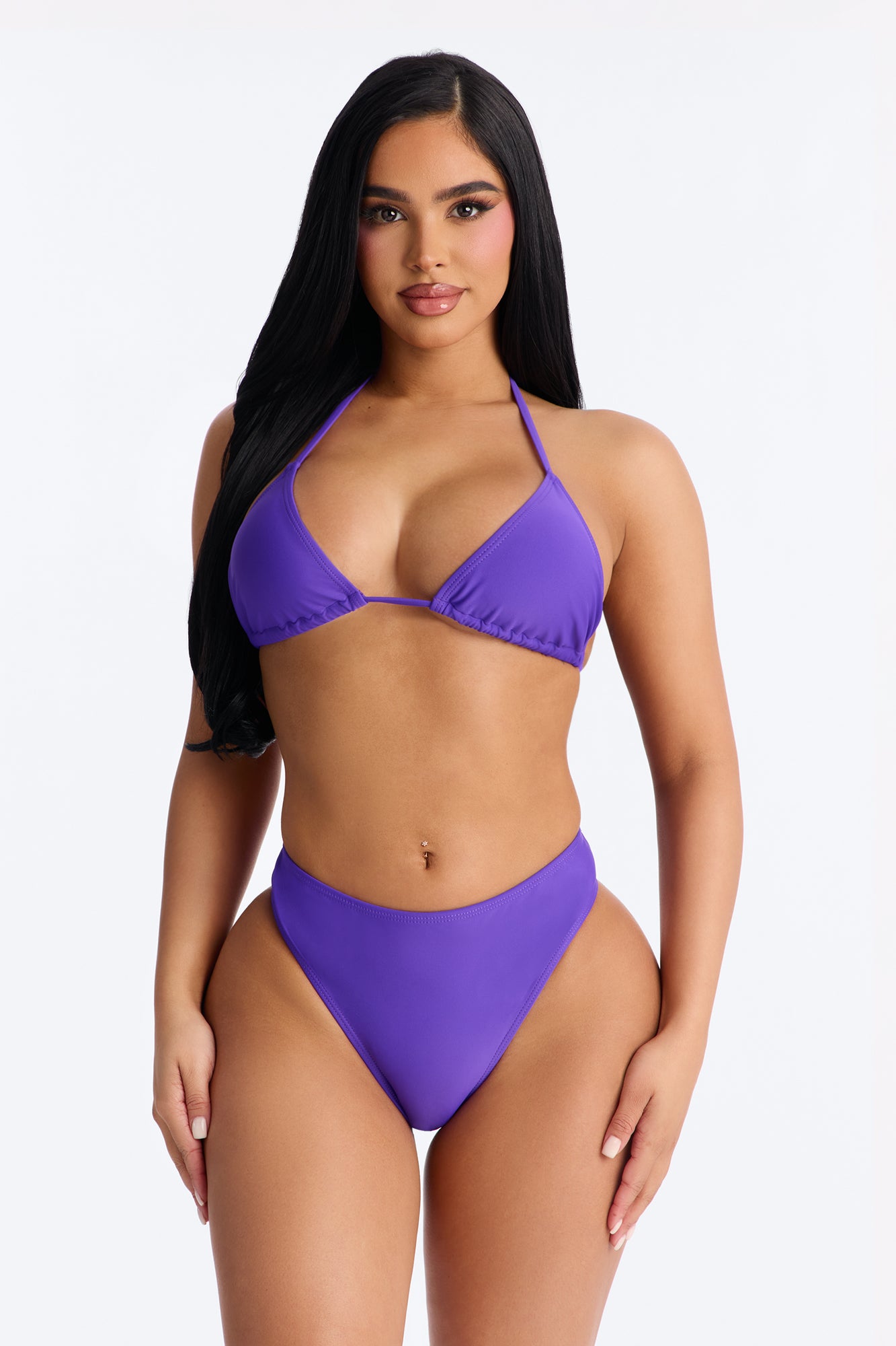 Maui Mix And Match Mid Rise Cheeky Bikini Bottom - Violet