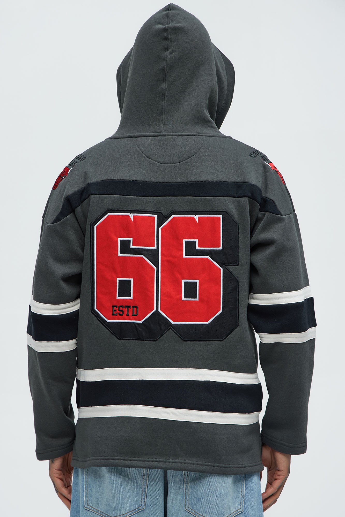 Bulls Body Check Hoodie - Grey