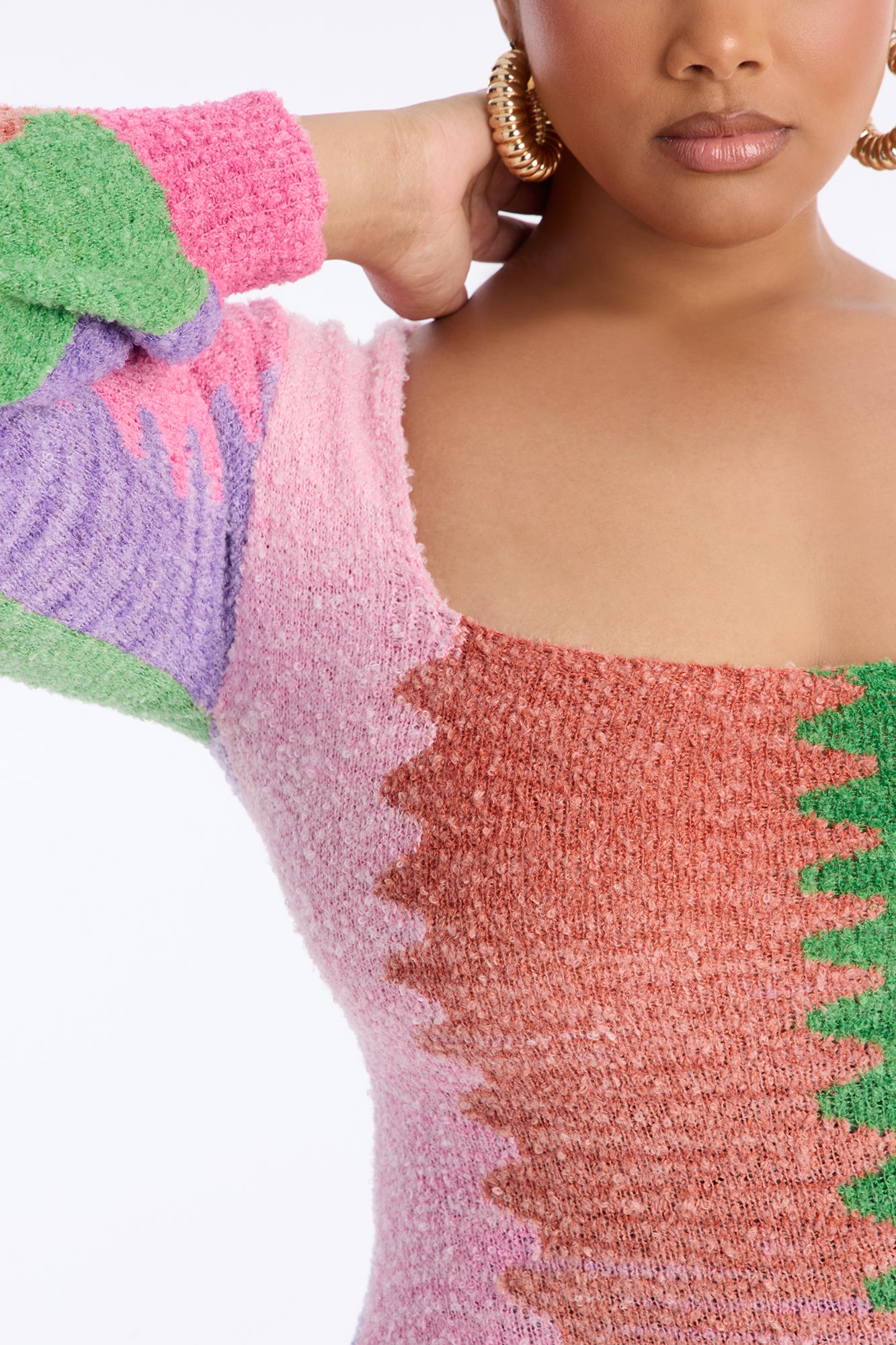 Joslyn Sweater Mini Dress - Multi Color