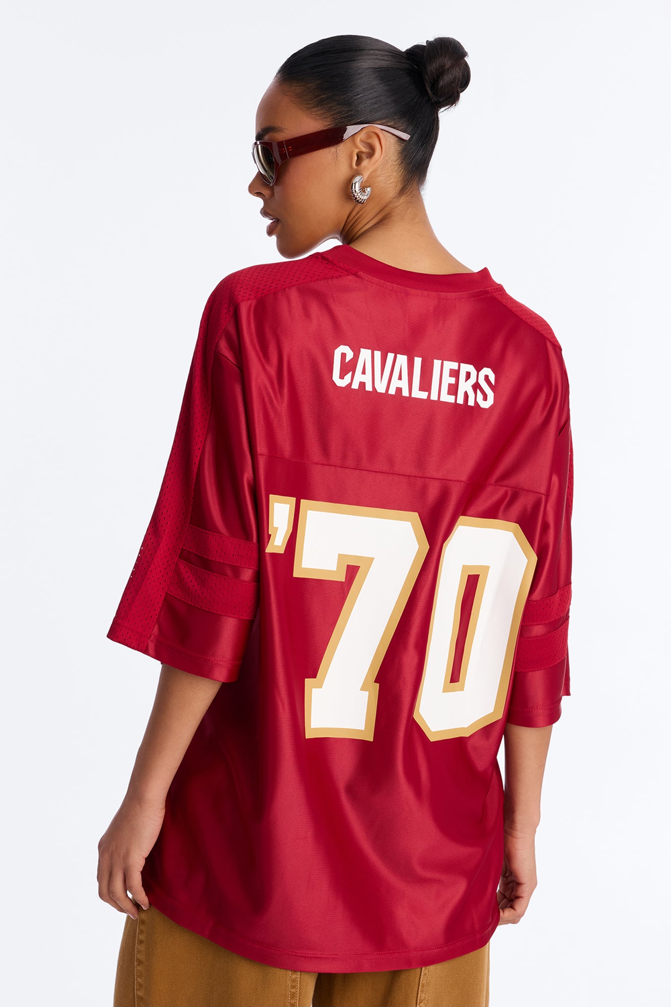 NBA Cavaliers Oversized Mesh Tee - Wine