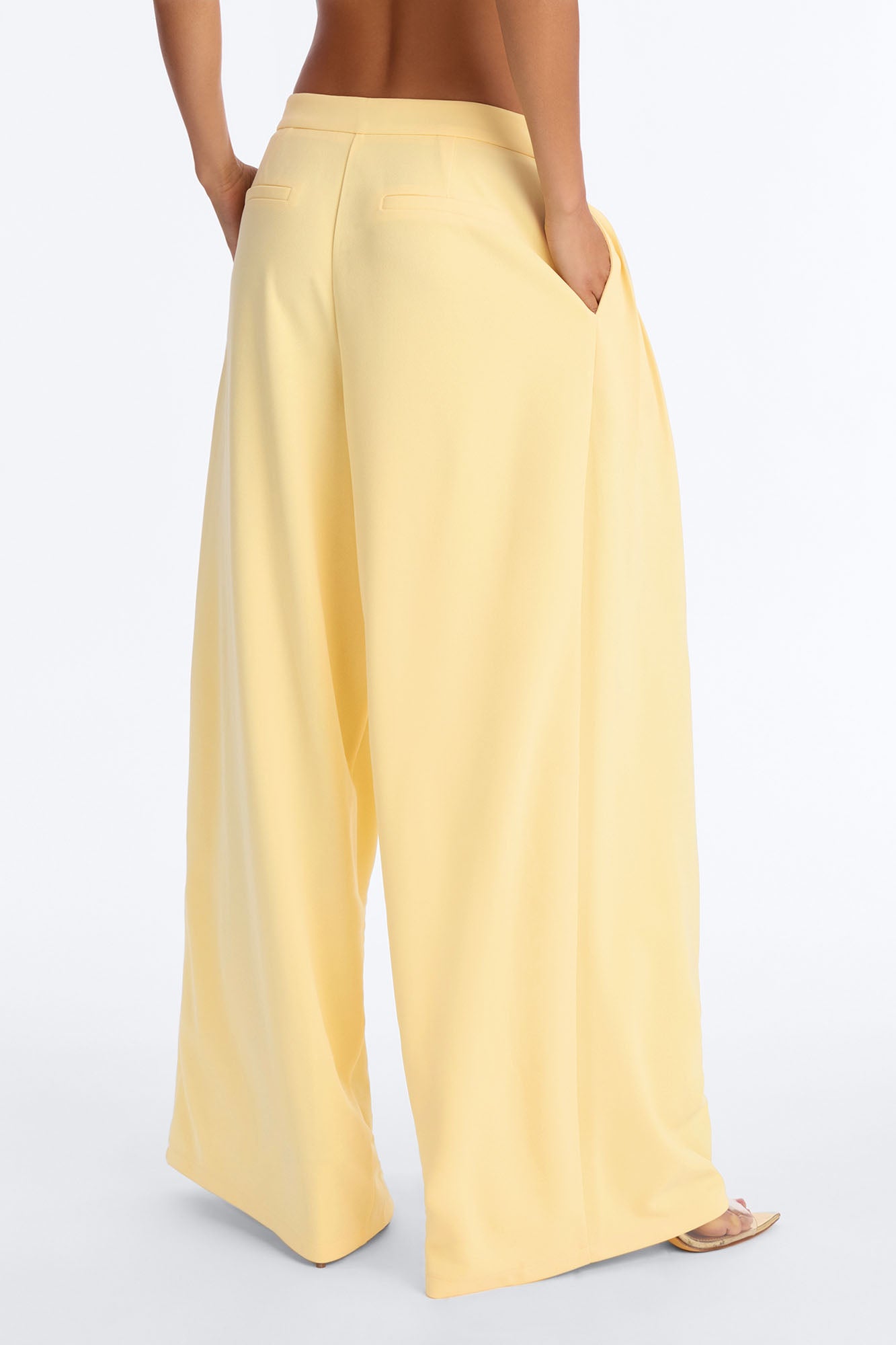 Charlie Wide Leg Trouser 33″ - Butter Yellow