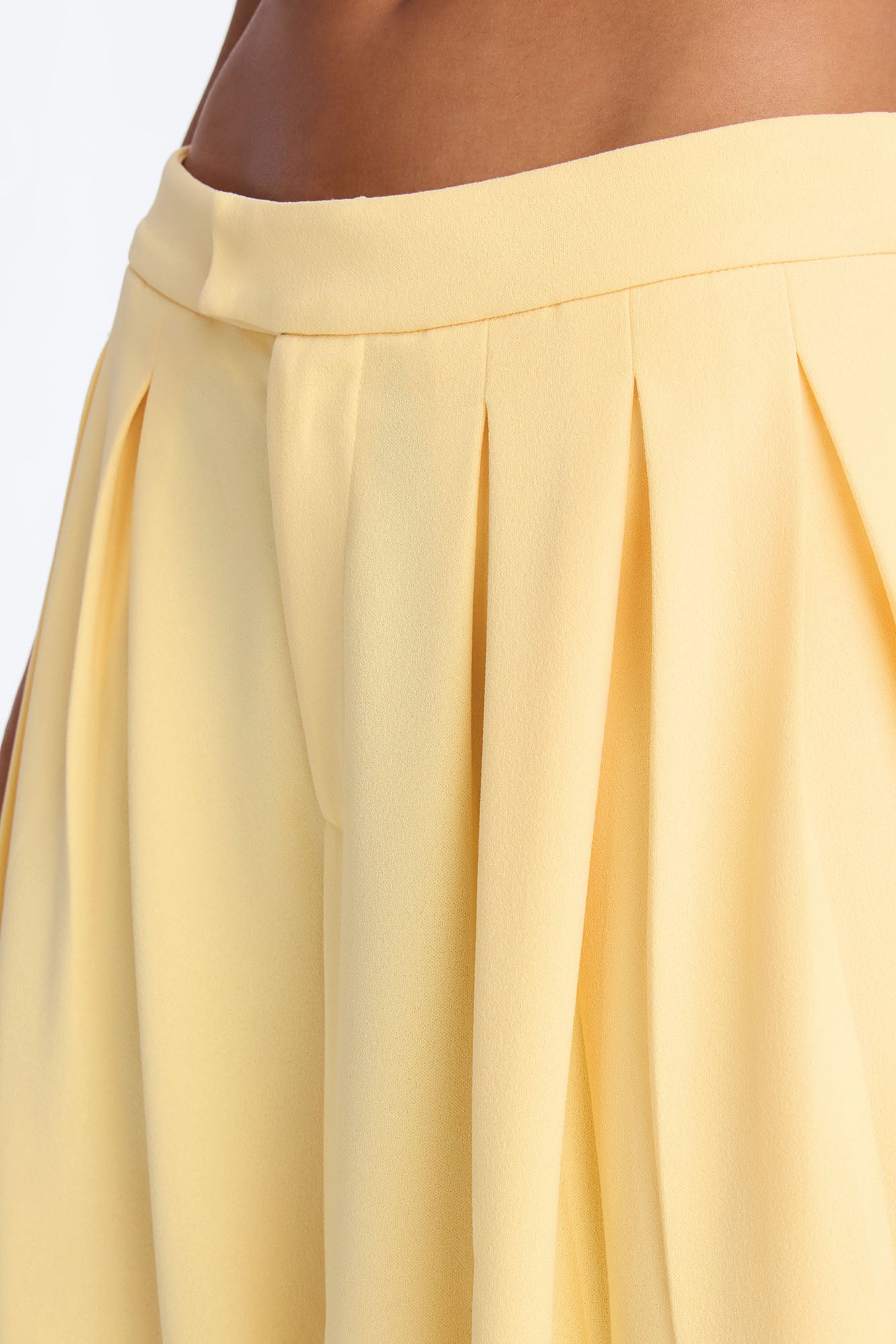 Charlie Wide Leg Trouser 33″ - Butter Yellow