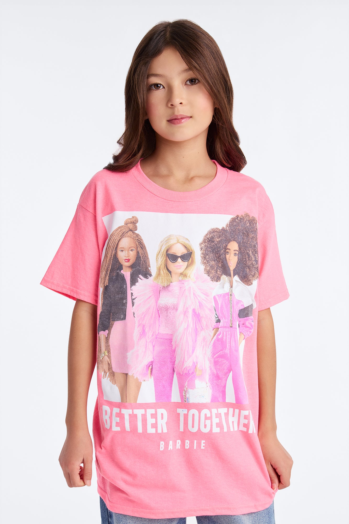 Mini Barbie BHM Better Together Tee - Pink