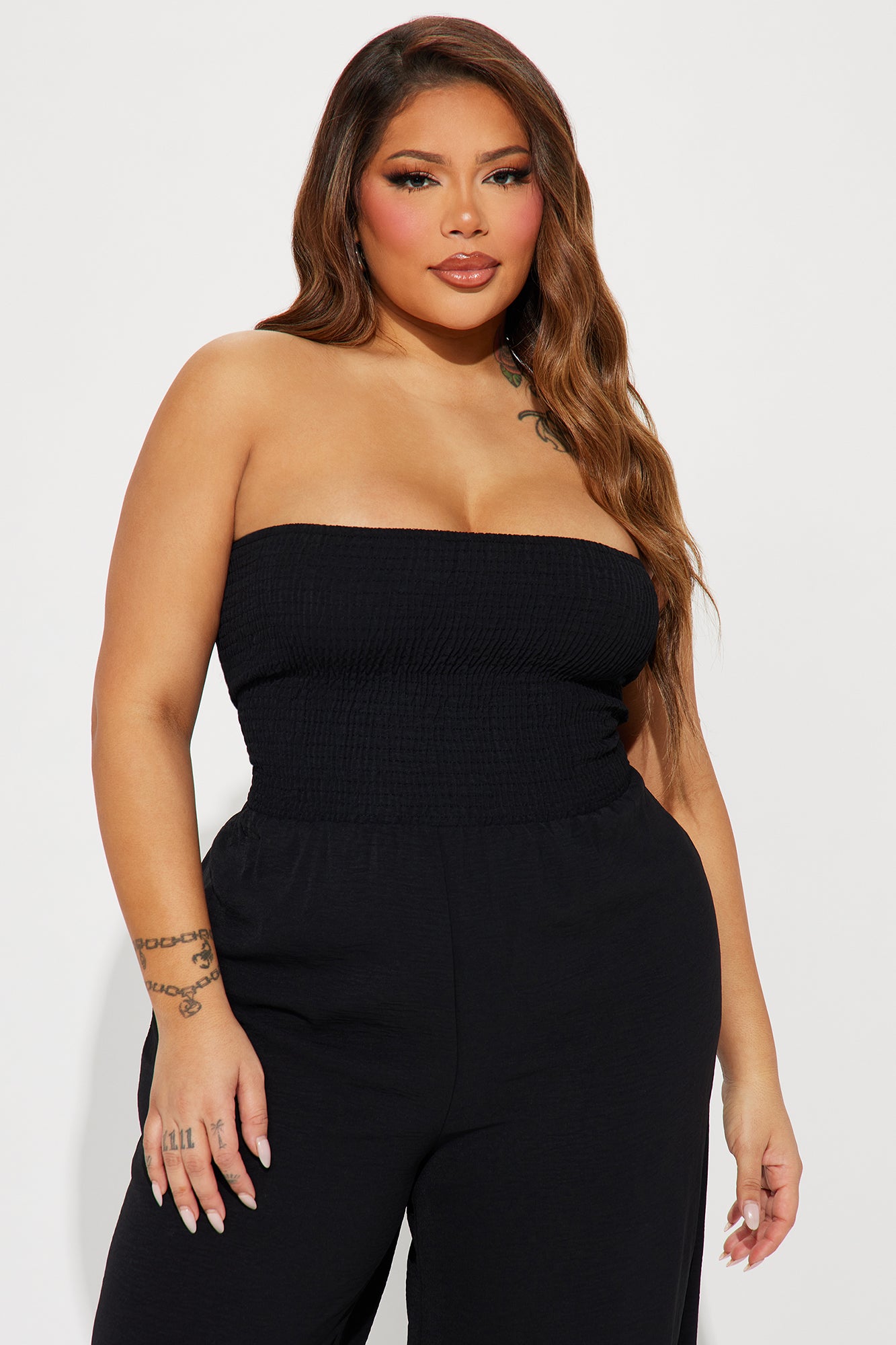 Mabel Smocked Jumpsuit - Black