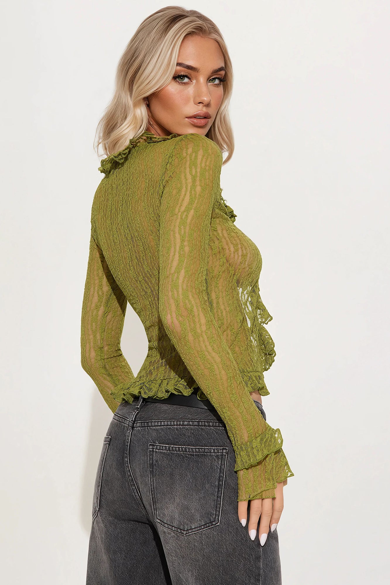 Sincerely That Girl Flyaway Top - Chartreuse
