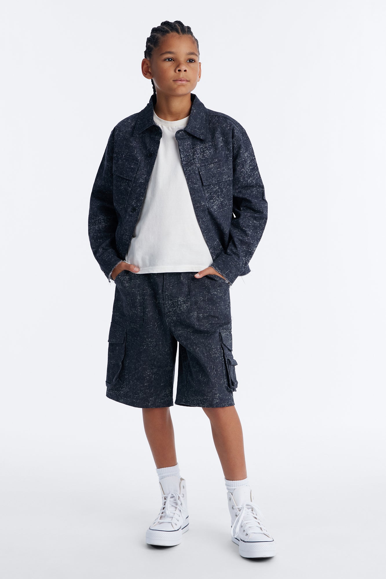 Mini Baggy Mental State Cargo Short - Charcoal