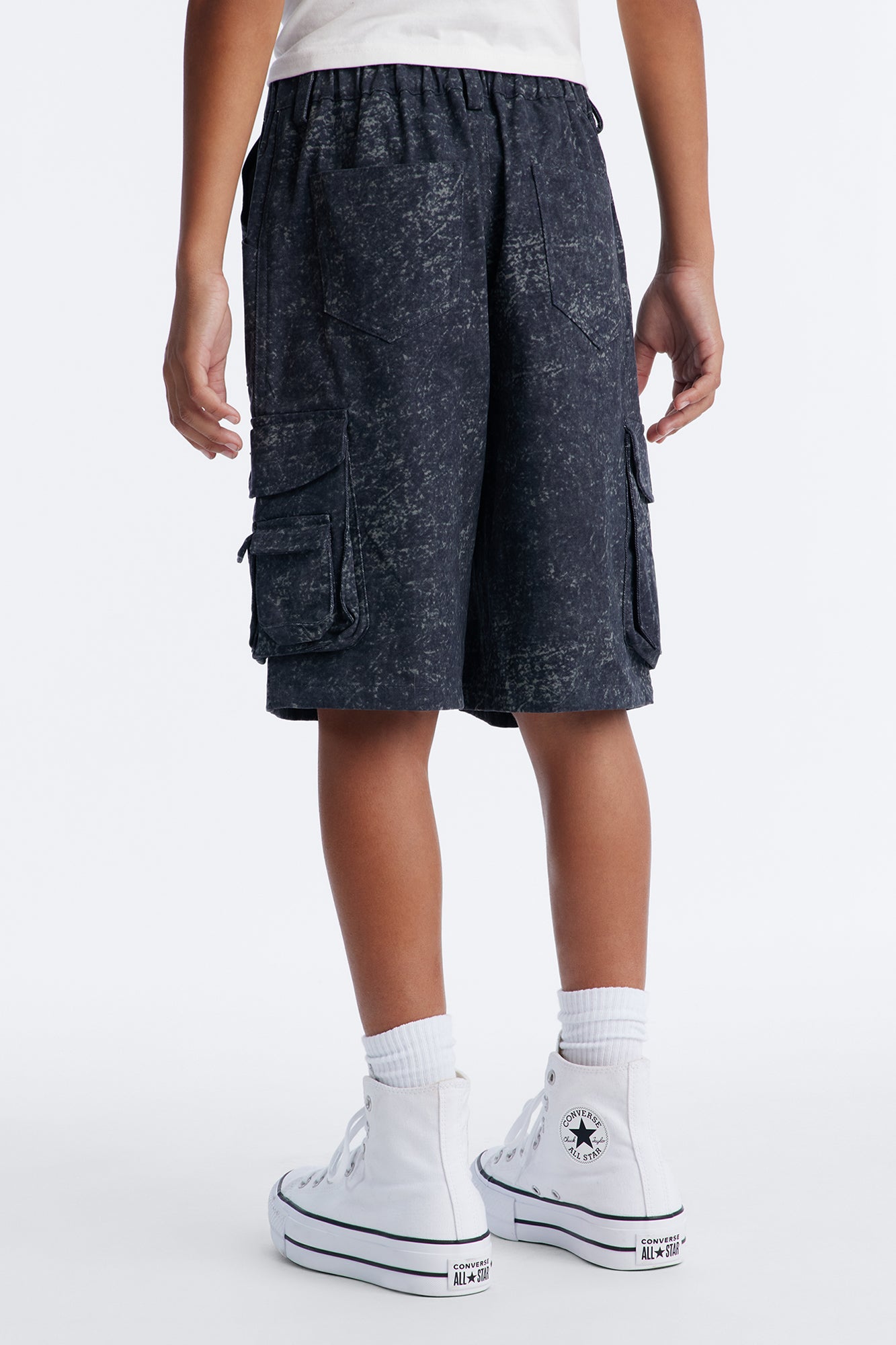 Mini Baggy Mental State Cargo Short - Charcoal