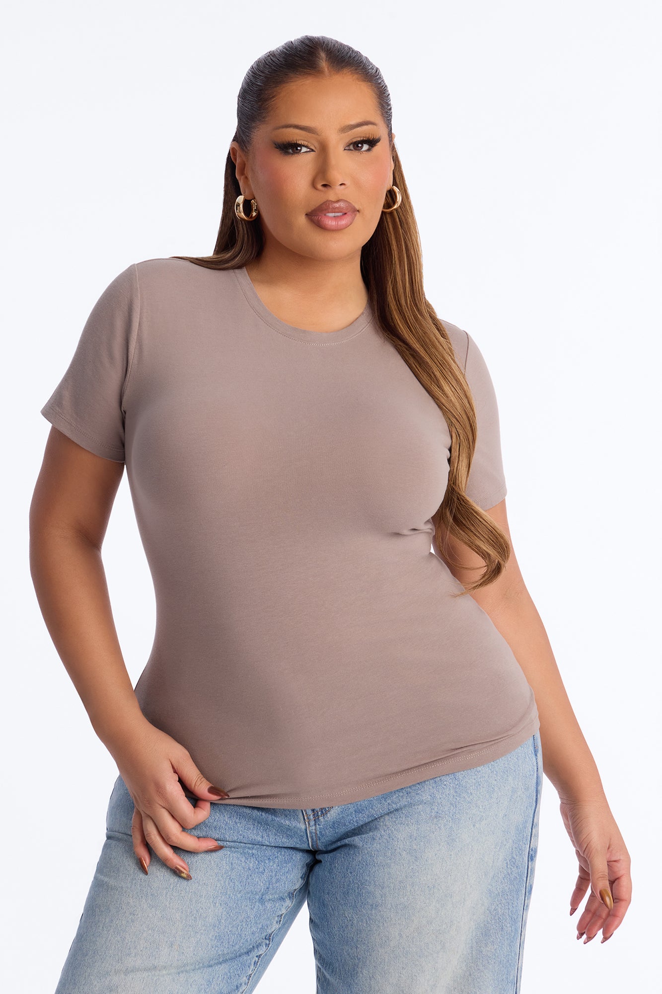 My Everyday Crew Neck Tee - Stone