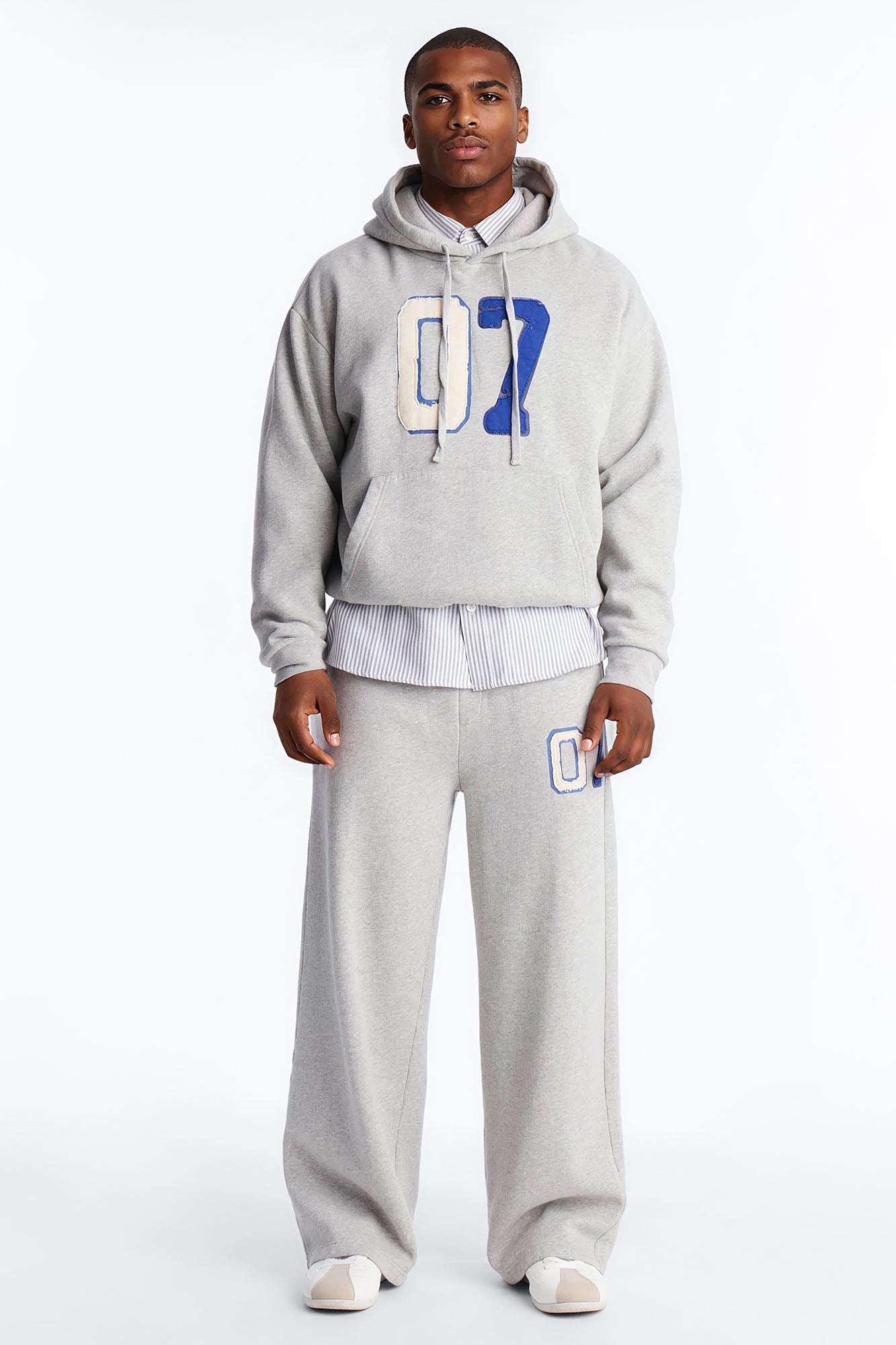 Mellow Patch Hoodie - Heather Grey
