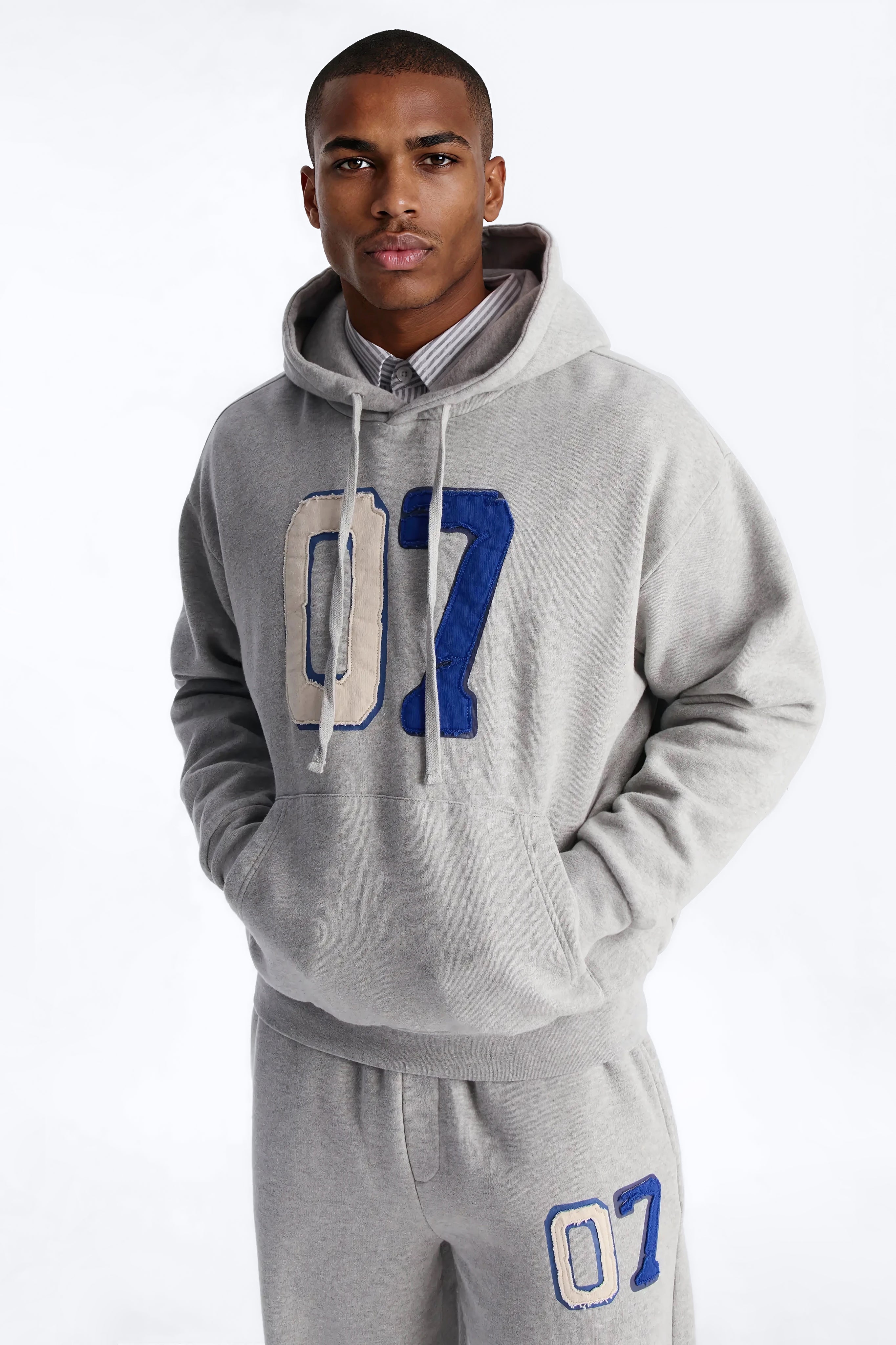Mellow Patch Hoodie - Heather Grey