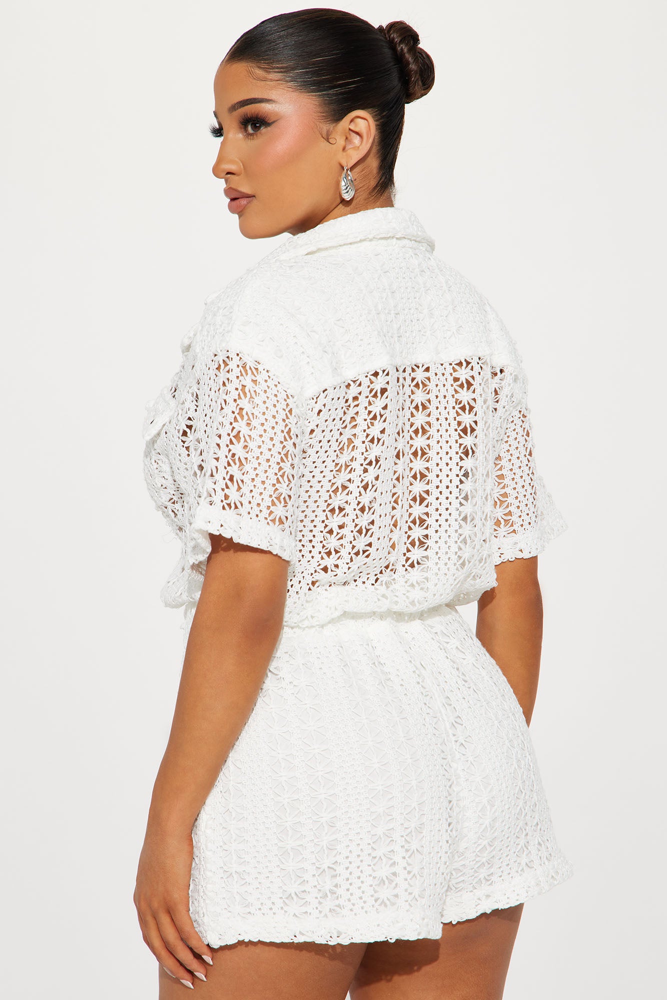 Sand And Sun Crochet Romper - White
