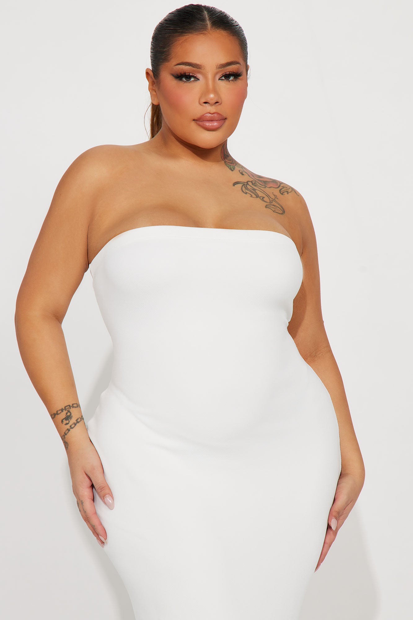 Janet Midi Dress - White