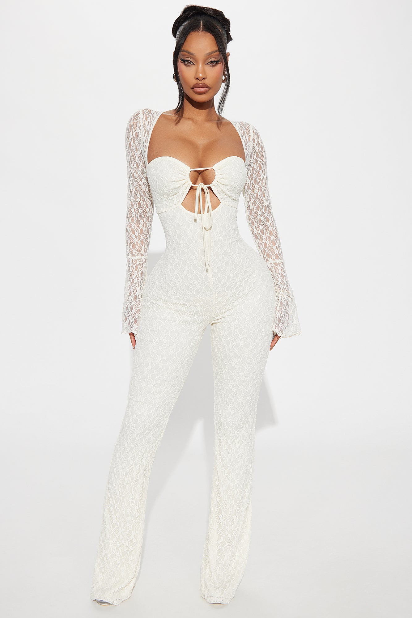 Saffron Lace Jumpsuit - Ivory