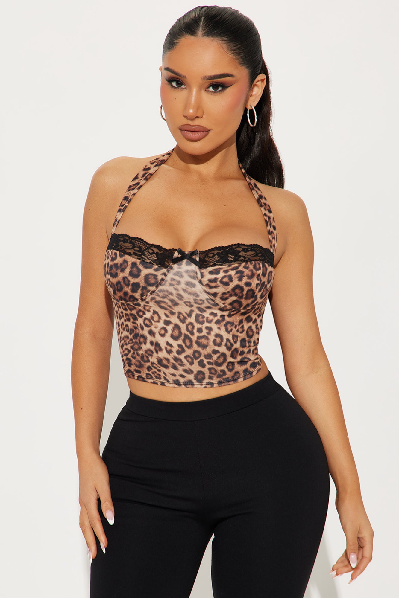 Speed Up Leopard Halter Top - Leopard