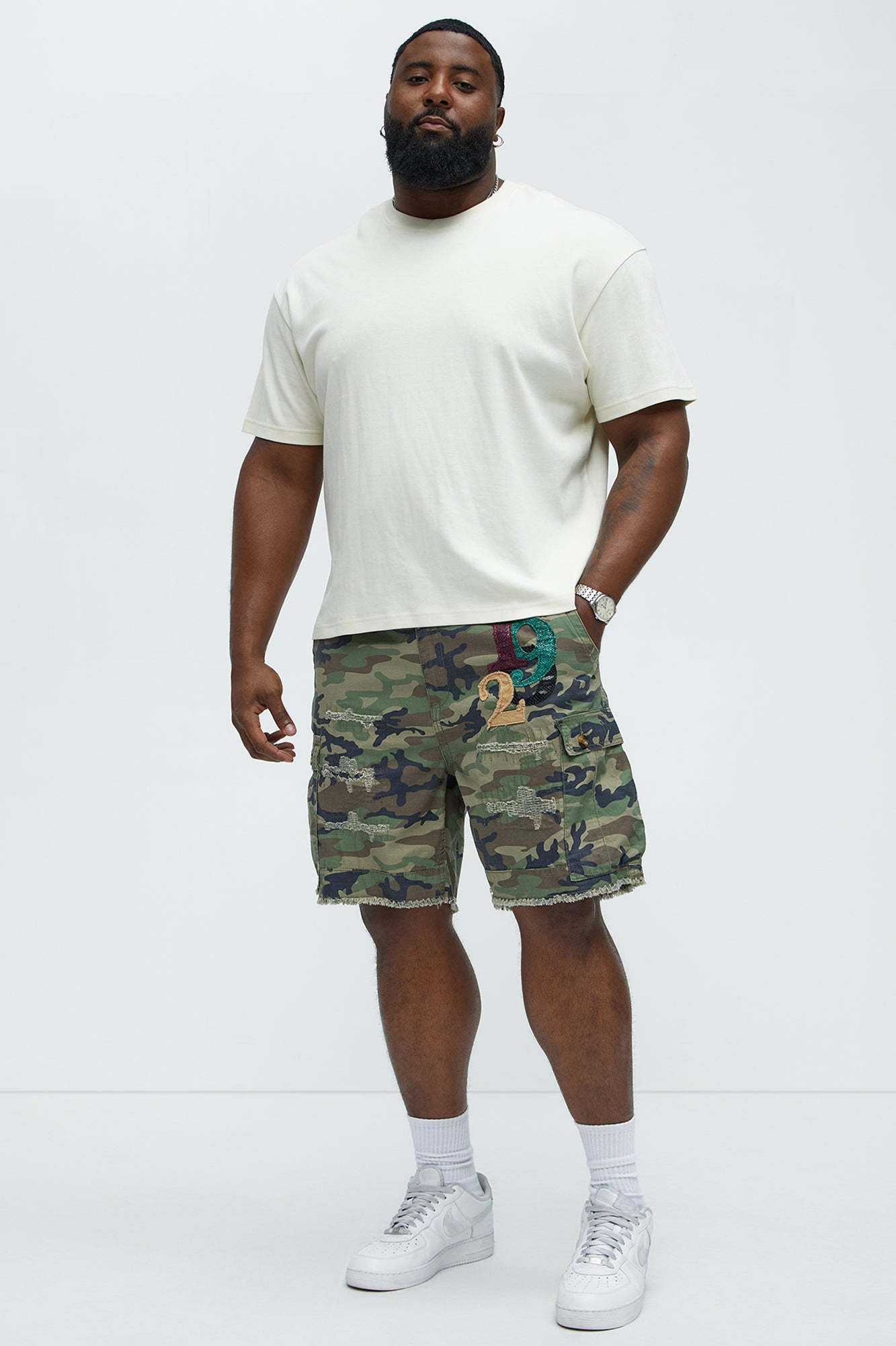 On Command Paint Splatter Camo Shorts - Camouflage