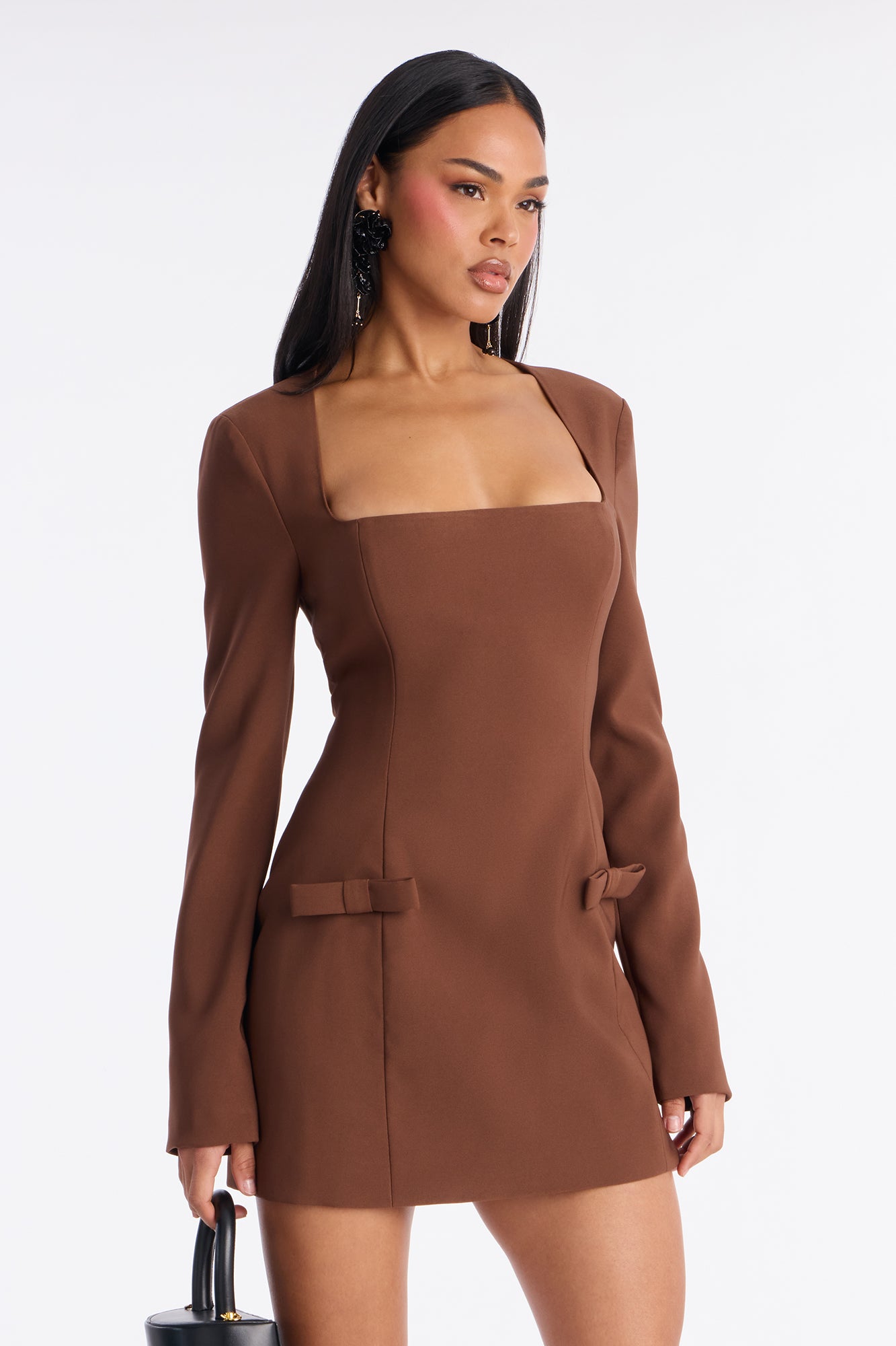 First Blush Poplin Mini Dress - Brown