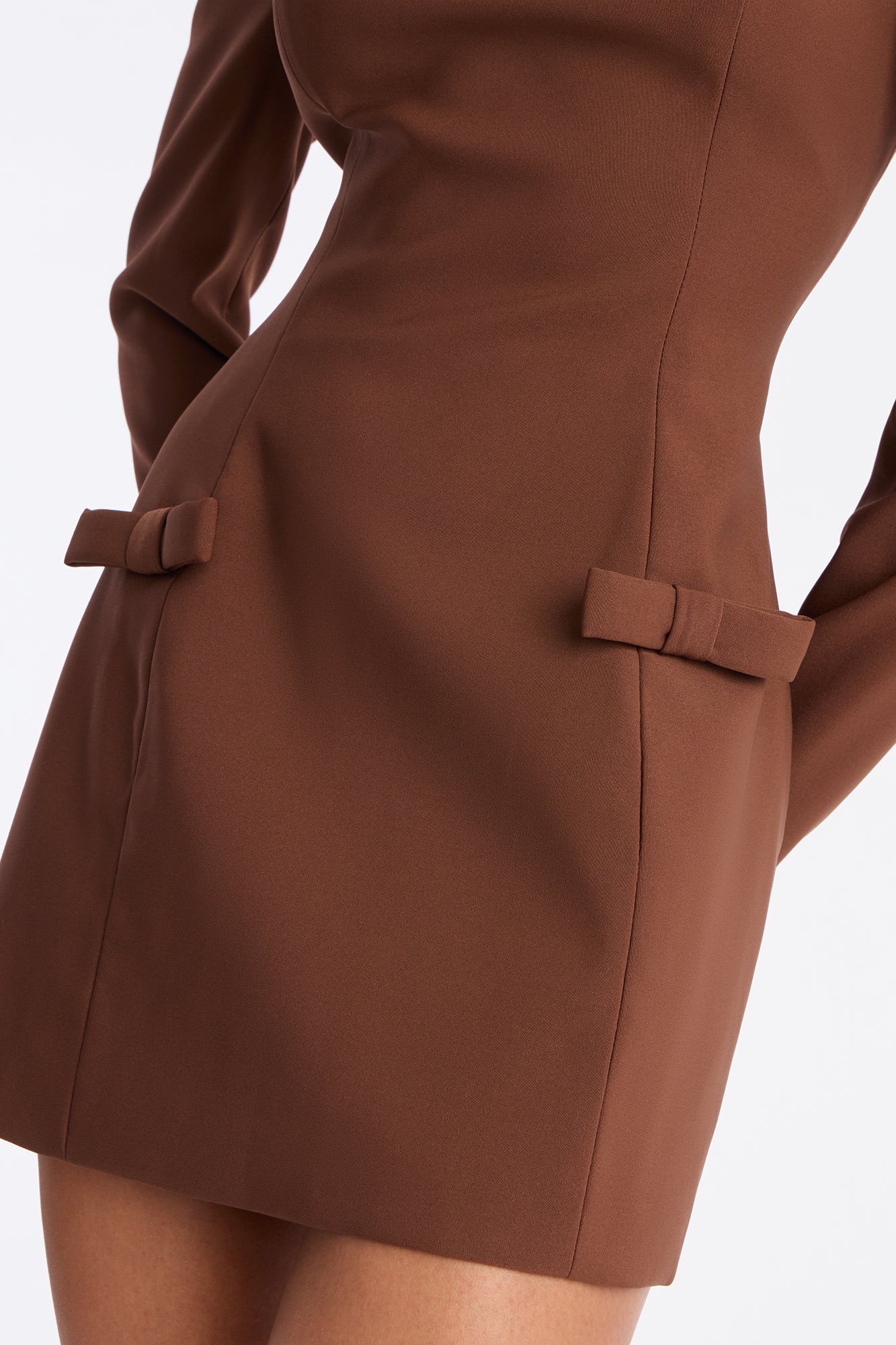 First Blush Poplin Mini Dress - Brown