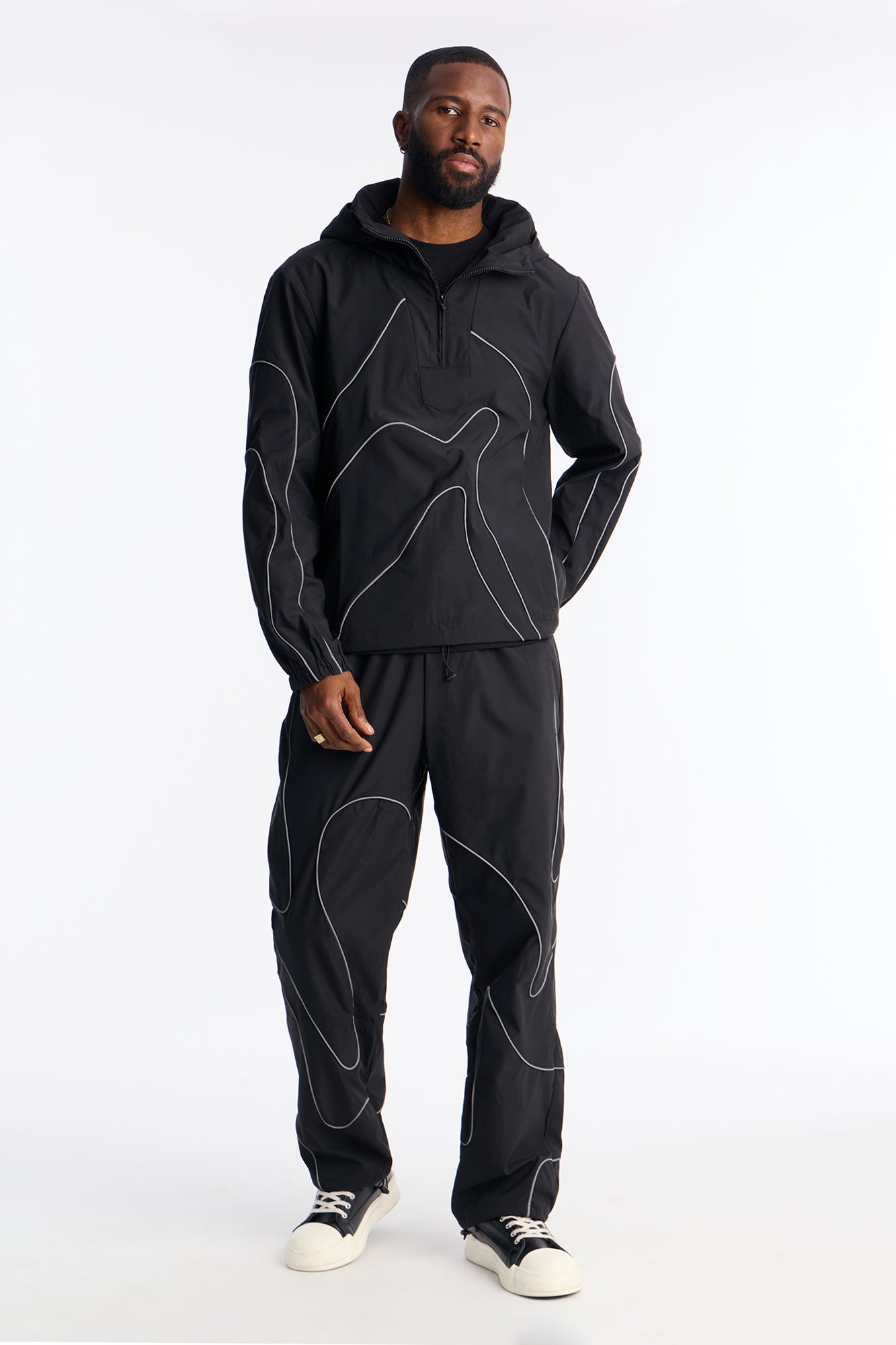 Futuristic Mode Track Jacket - Black