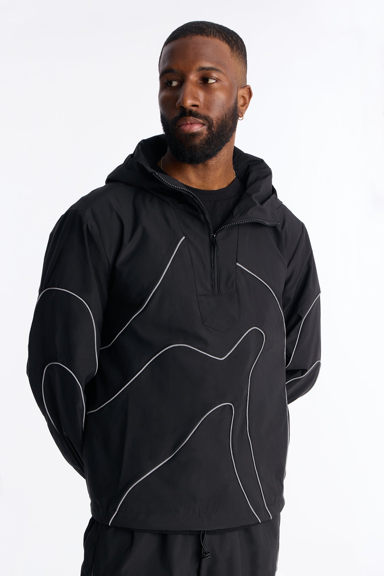 Futuristic Mode Track Jacket - Black