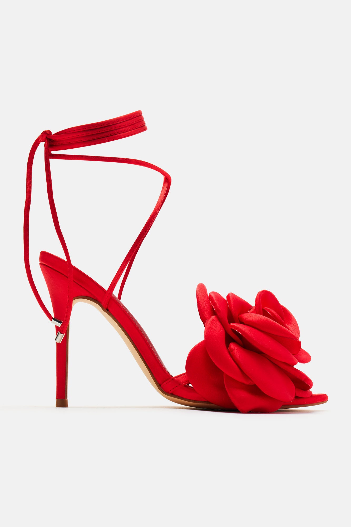 Love Is Blooming Heeled Sandals - Red