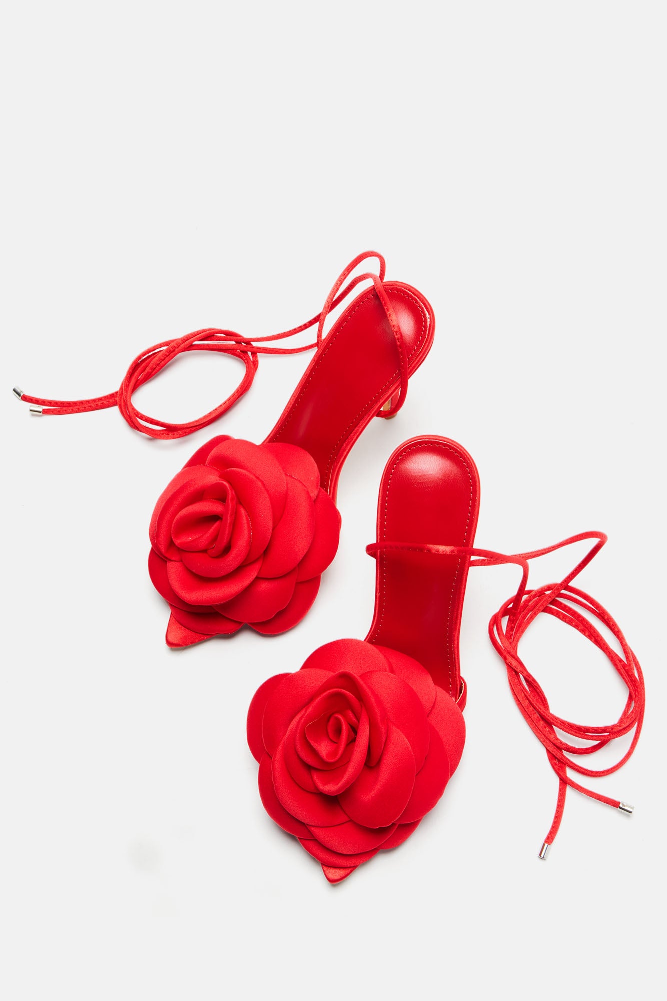 Love Is Blooming Heeled Sandals - Red