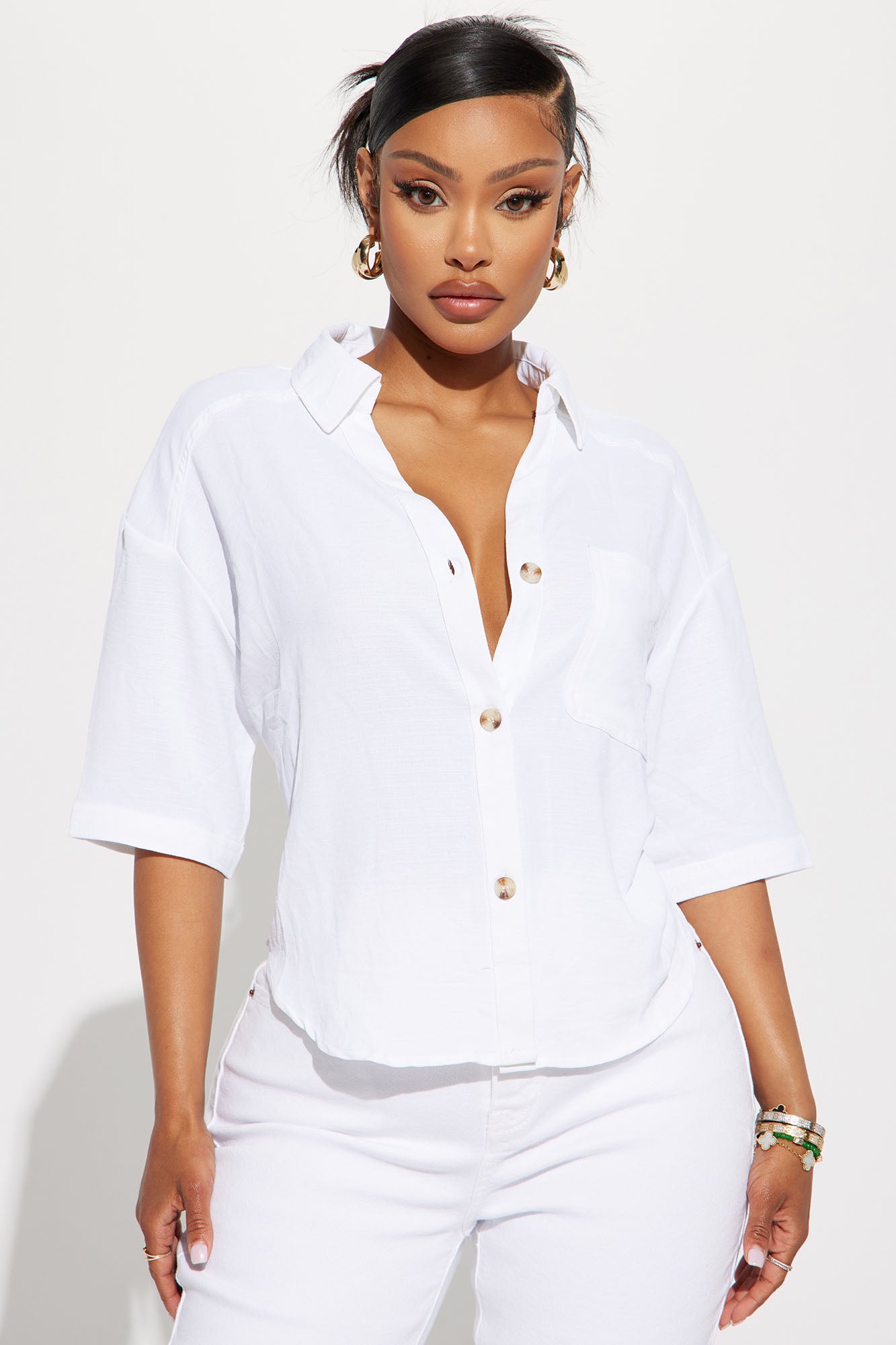 Huttley Linen Shirt - White