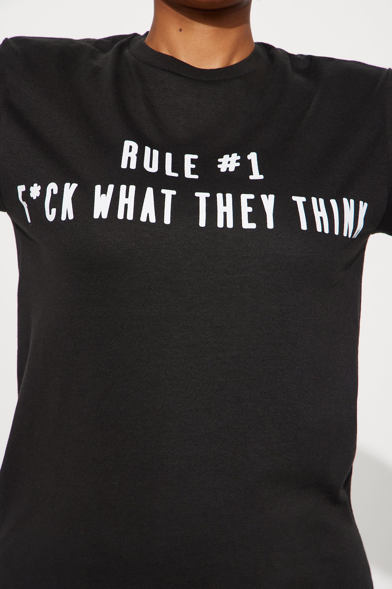Fck What They Think Graphic Tee - Black