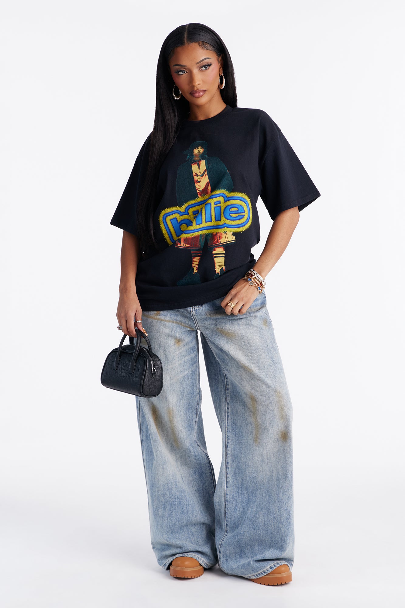 Billie Eilish Oversized Tee - Black