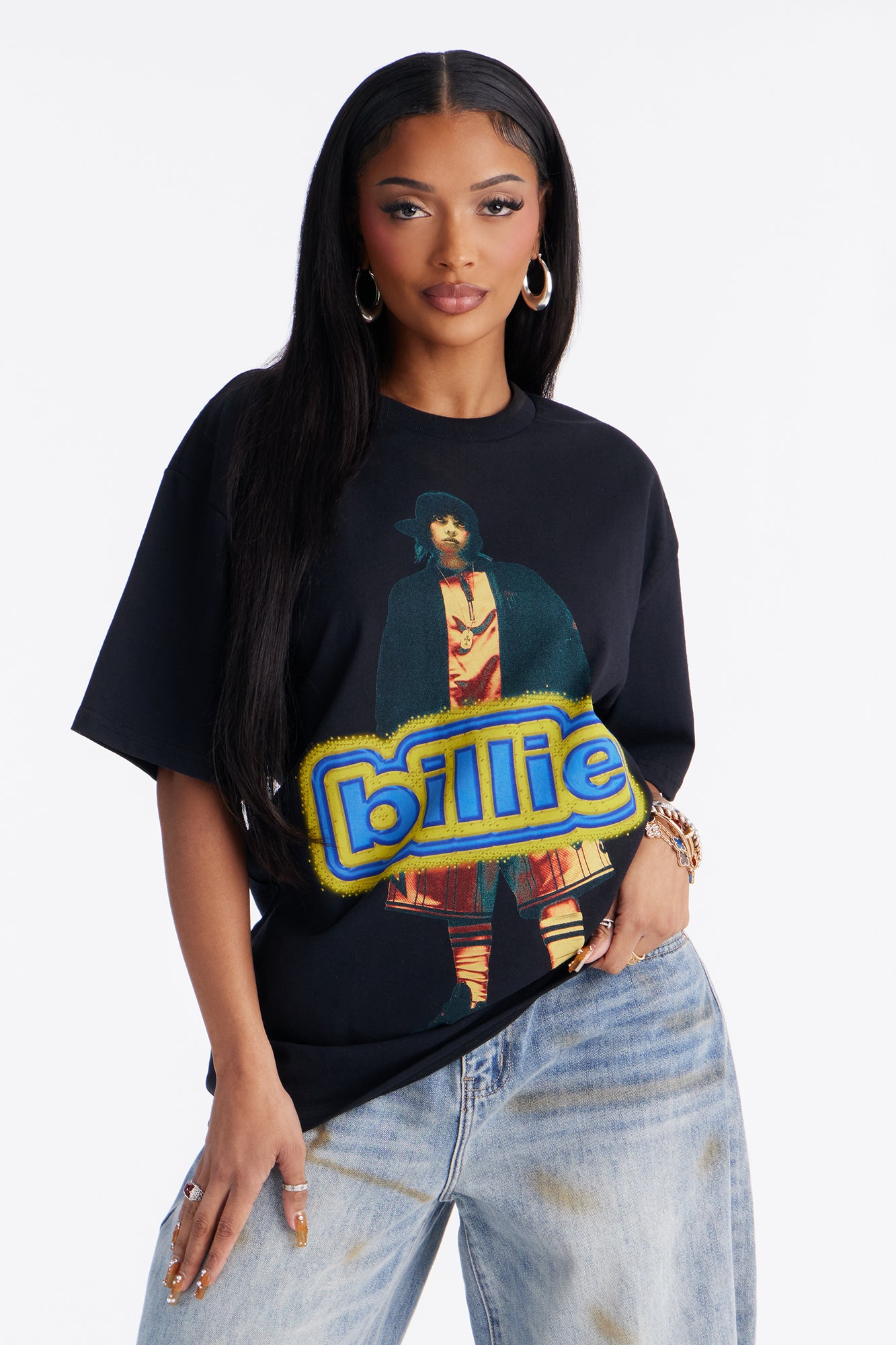 Billie Eilish Oversized Tee - Black