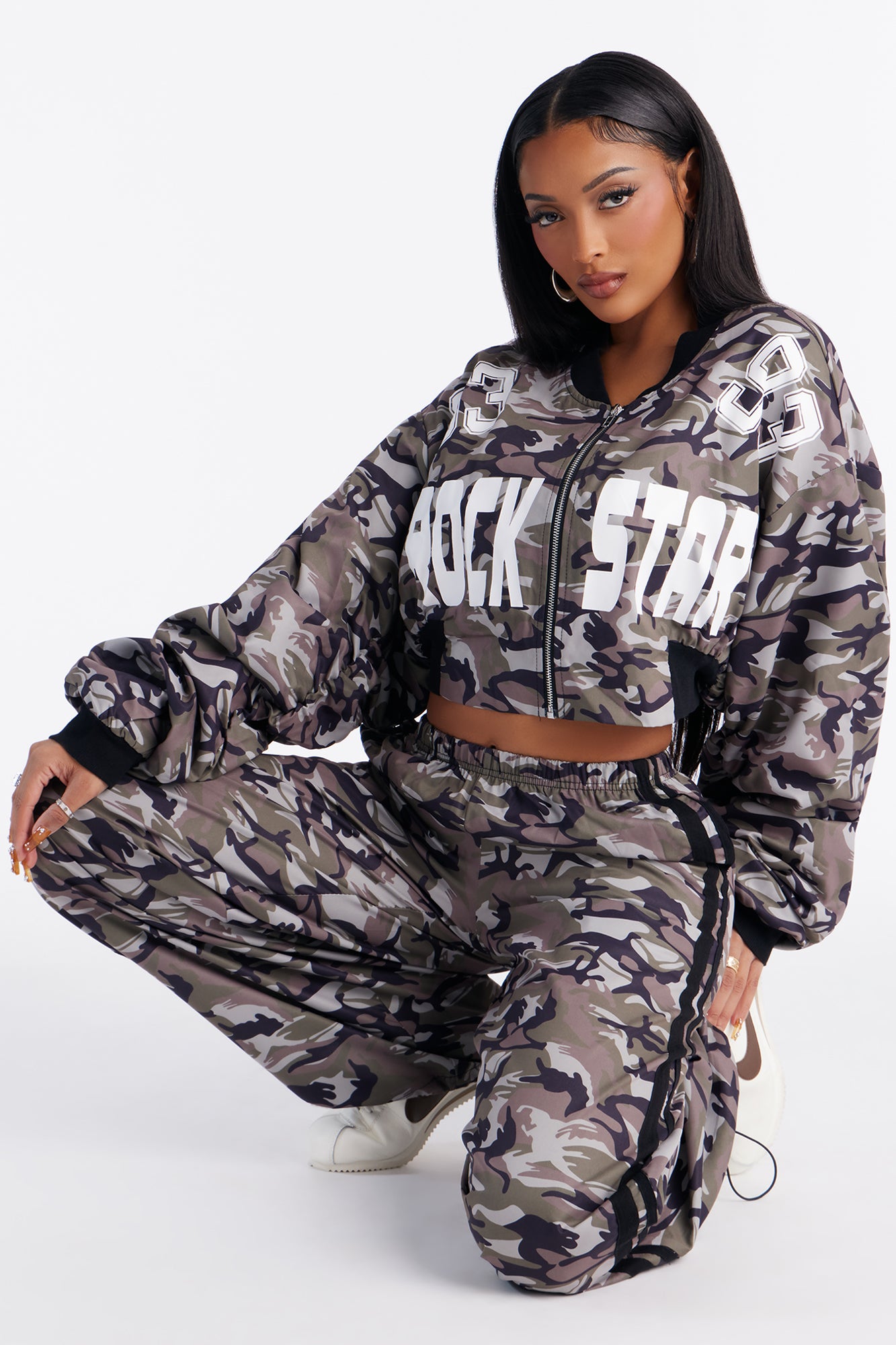Rockstar 93 Camo Pant Set - Olive/combo