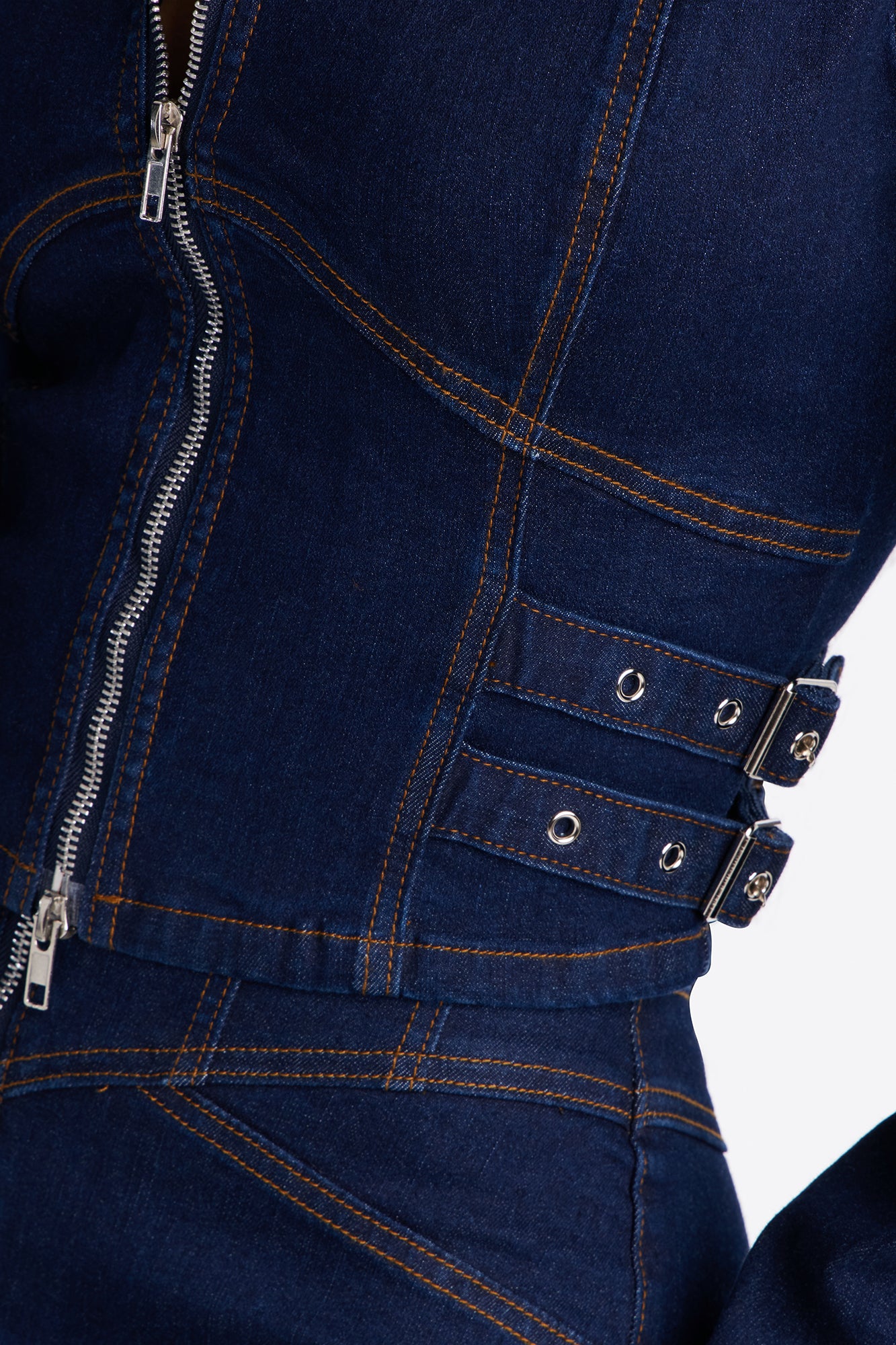 Leading Lady Stretch Denim Jacket - Rinse Blue Wash