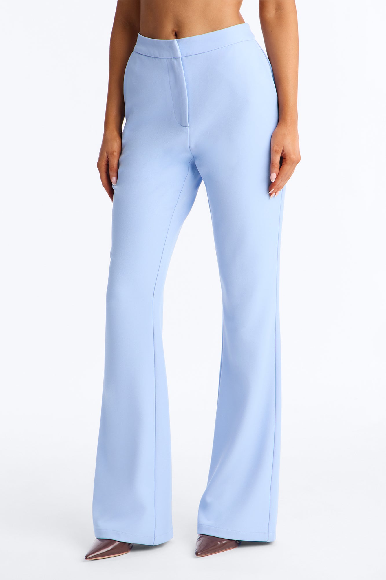 Breaking Even Flare Trouser - Light Blue