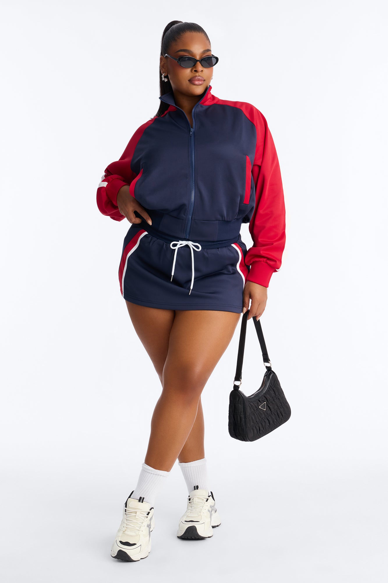 Cool And Sporty Track Jacket - Red/combo
