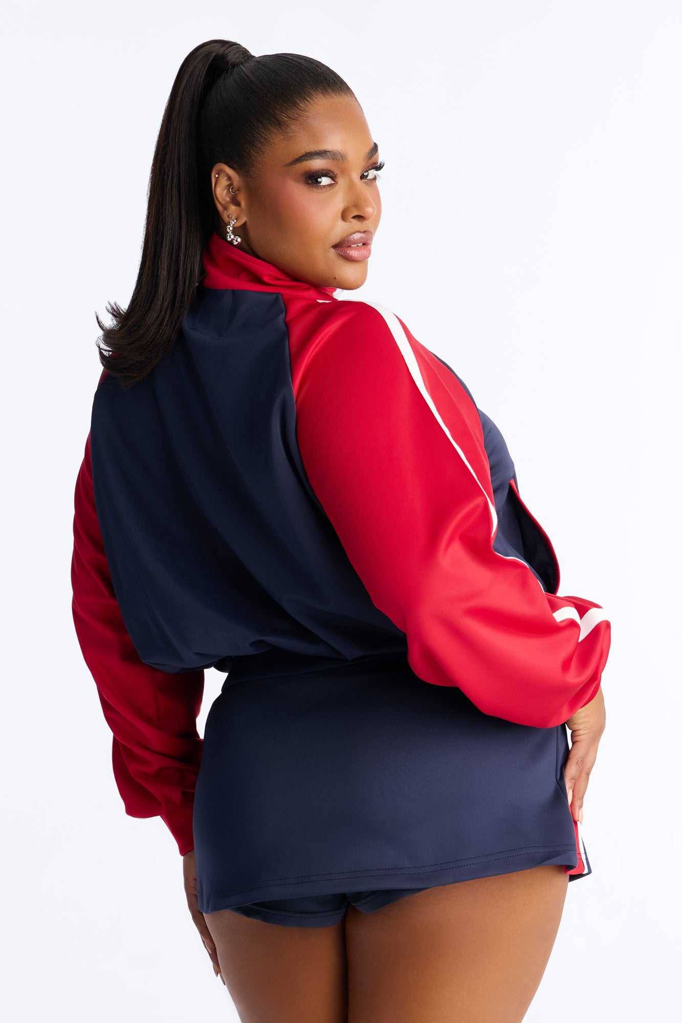Cool And Sporty Track Jacket - Red/combo