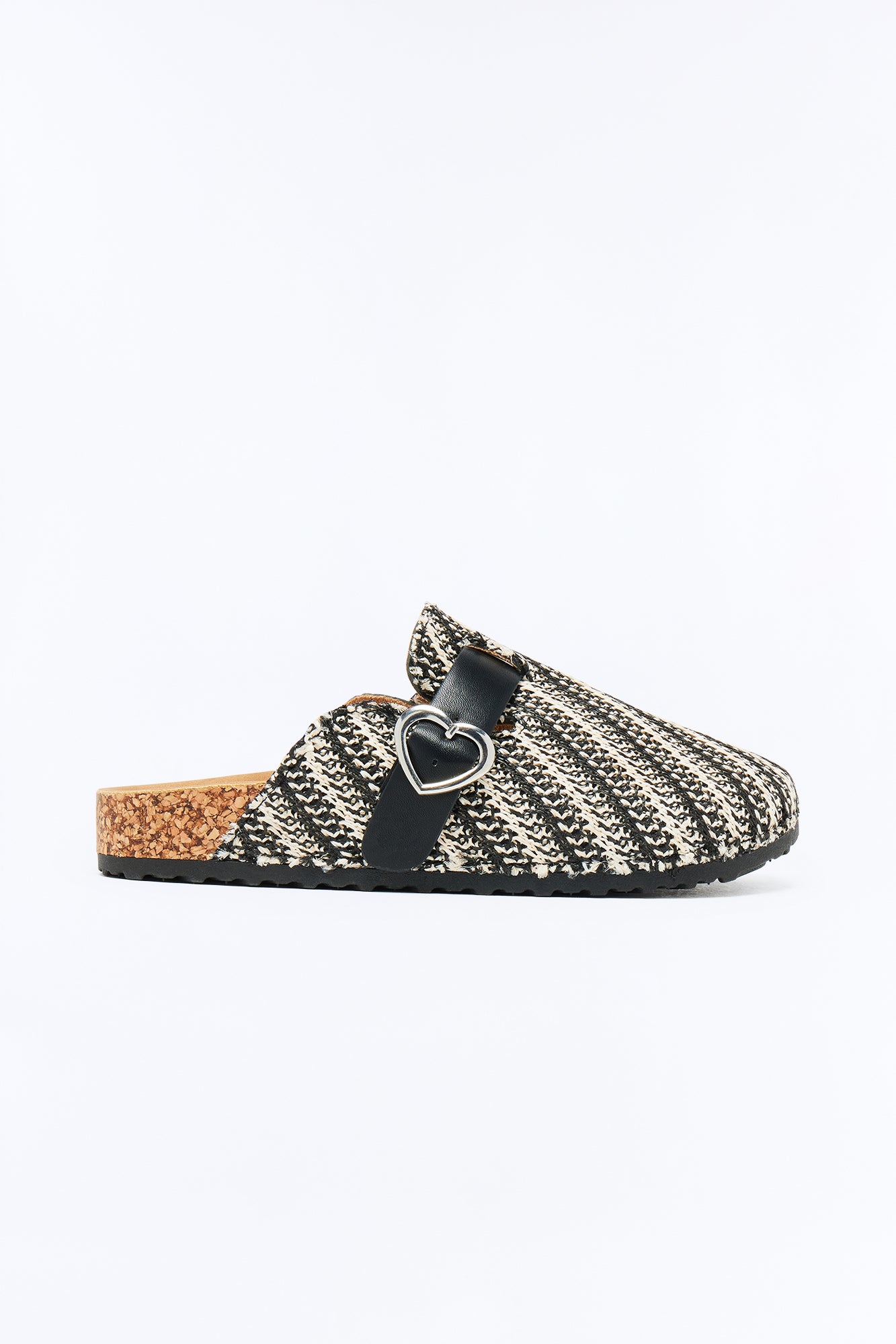 Mini See You Around Woven Clogs - Black/White