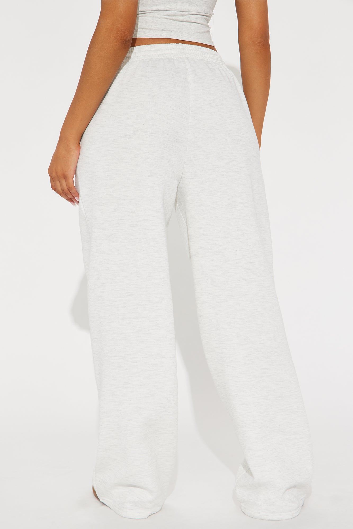 Izabel 98 Varsity Wide Leg Pant - Heather Grey