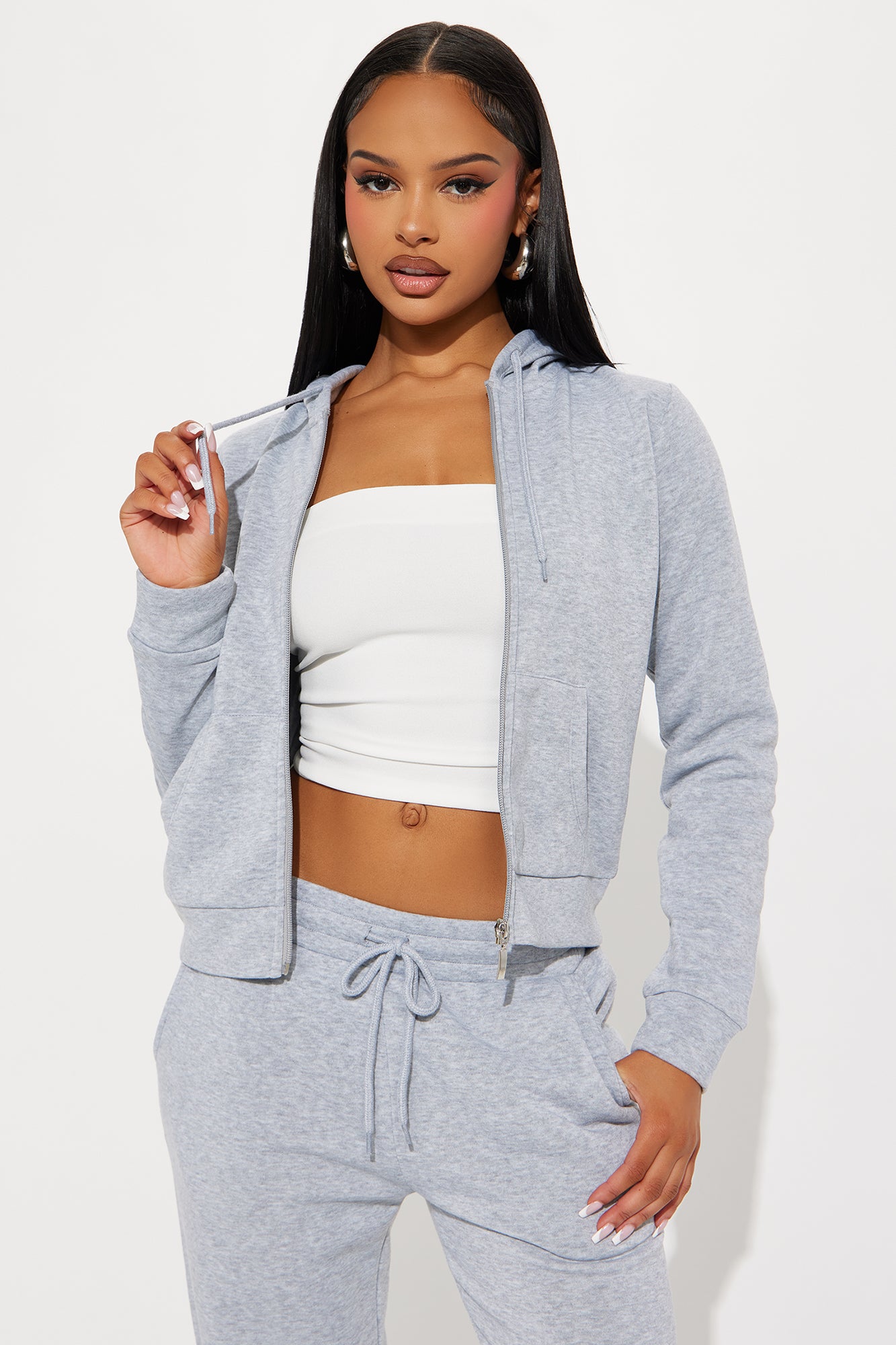 Candace Lounge Set - Heather Grey