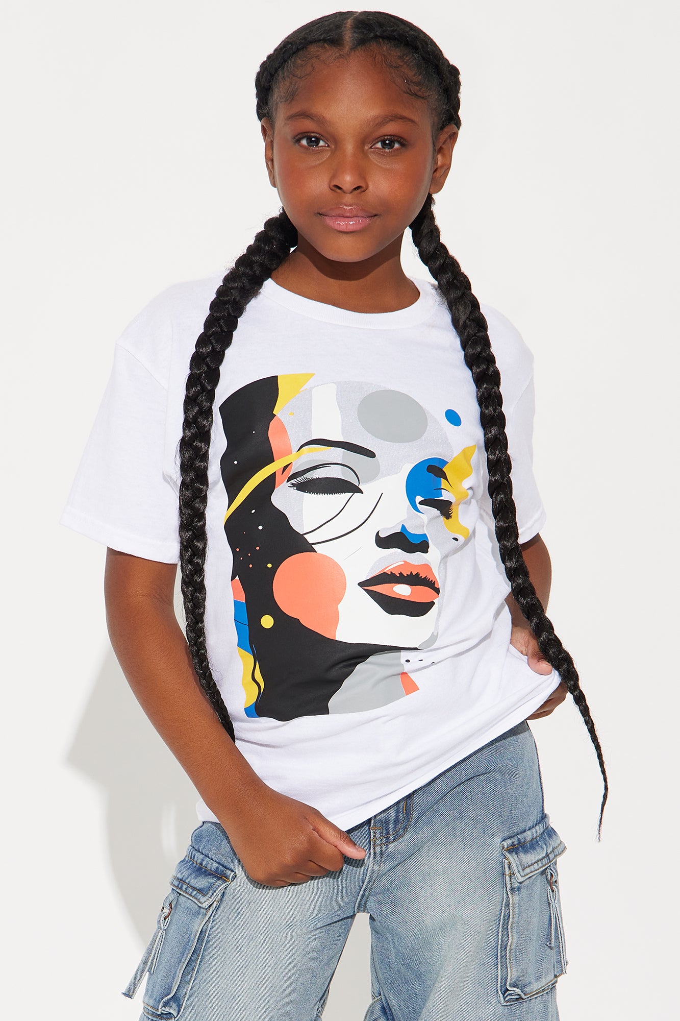 Mini Galactic Girl T-Shirt - White