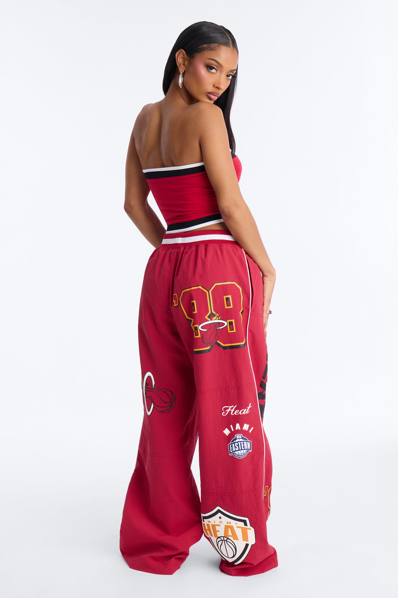 NBA Miami Heat Patchwork Tube Top - Red