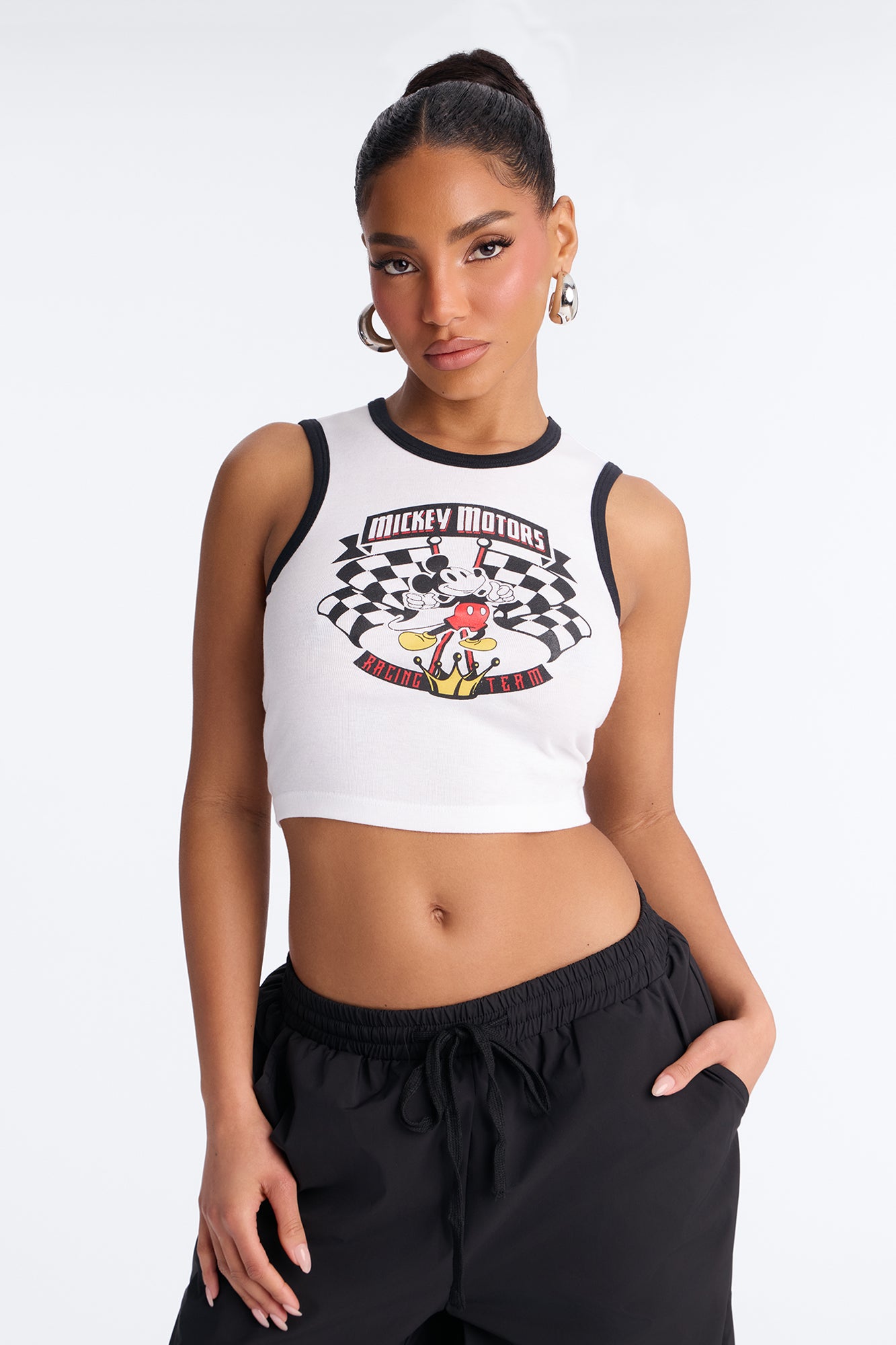Mickey Racing Rib Tank - White