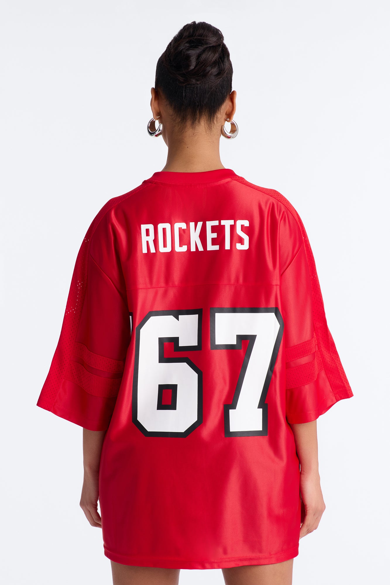 NBA Rockets Oversized Mesh Tee - Red