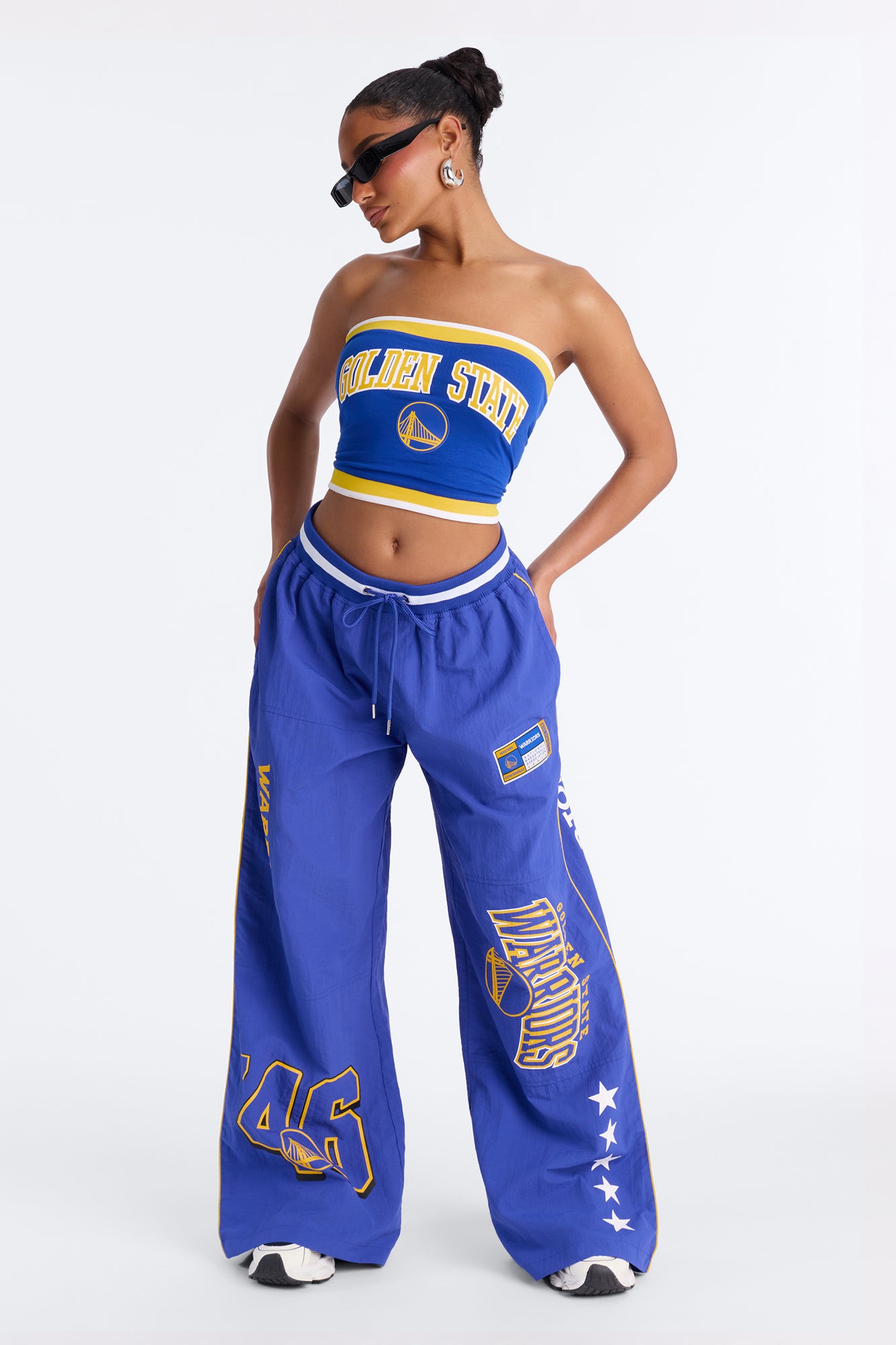 NBA Golden State Warriors Patchwork Tube Top - Royal