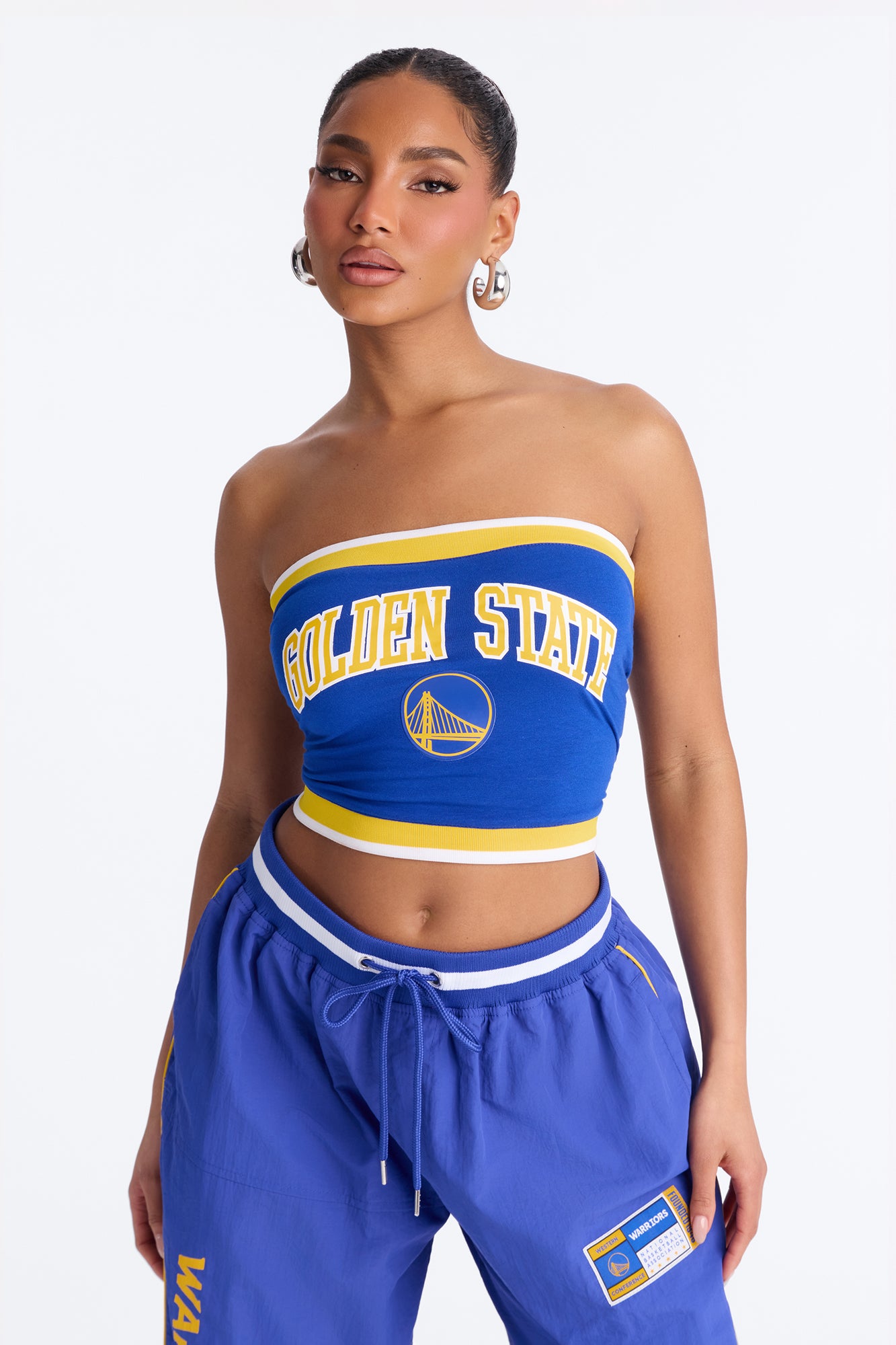 NBA Golden State Warriors Patchwork Tube Top - Royal