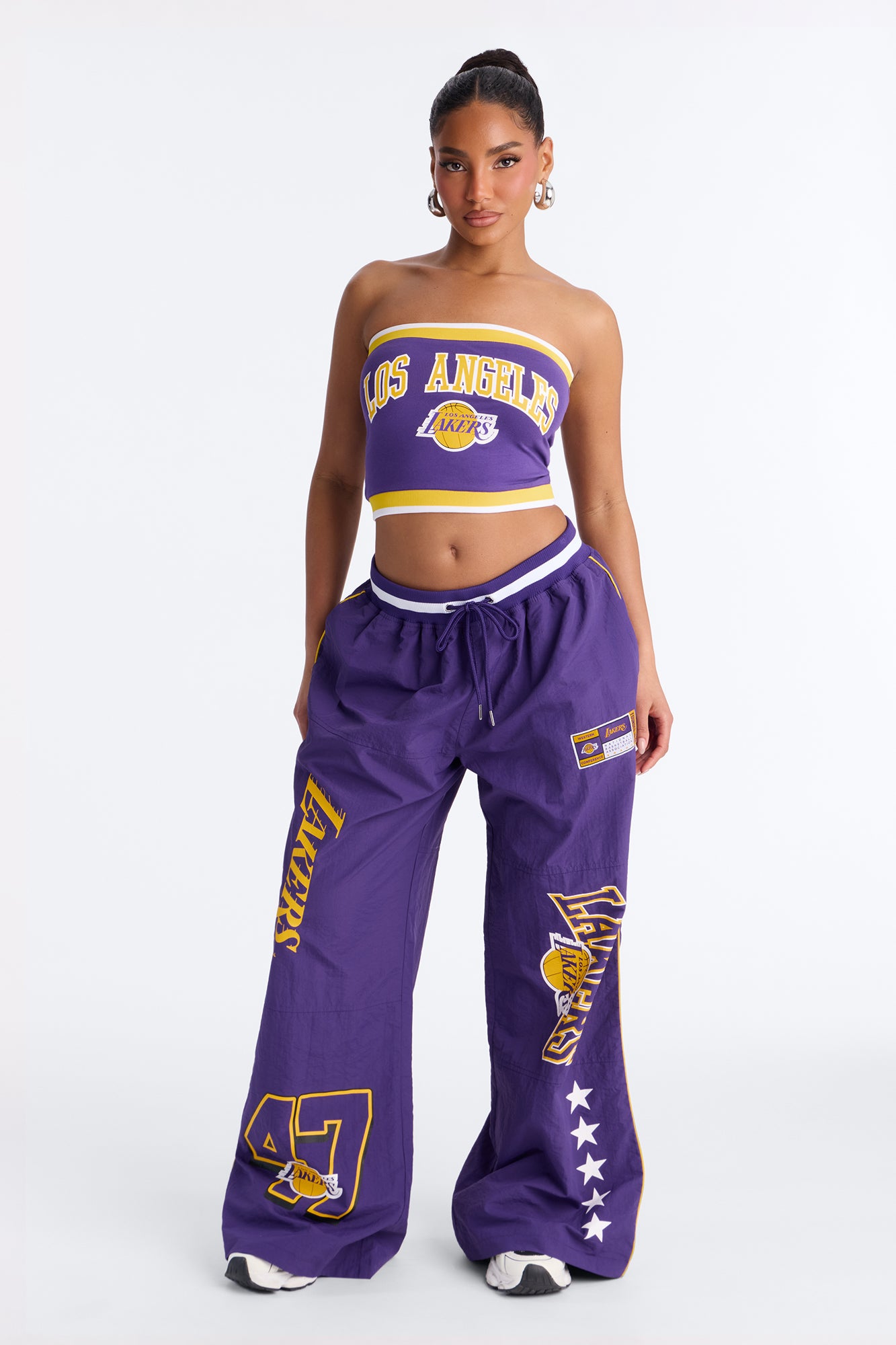 NBA LA Lakers Patchwork Tube Top - Purple