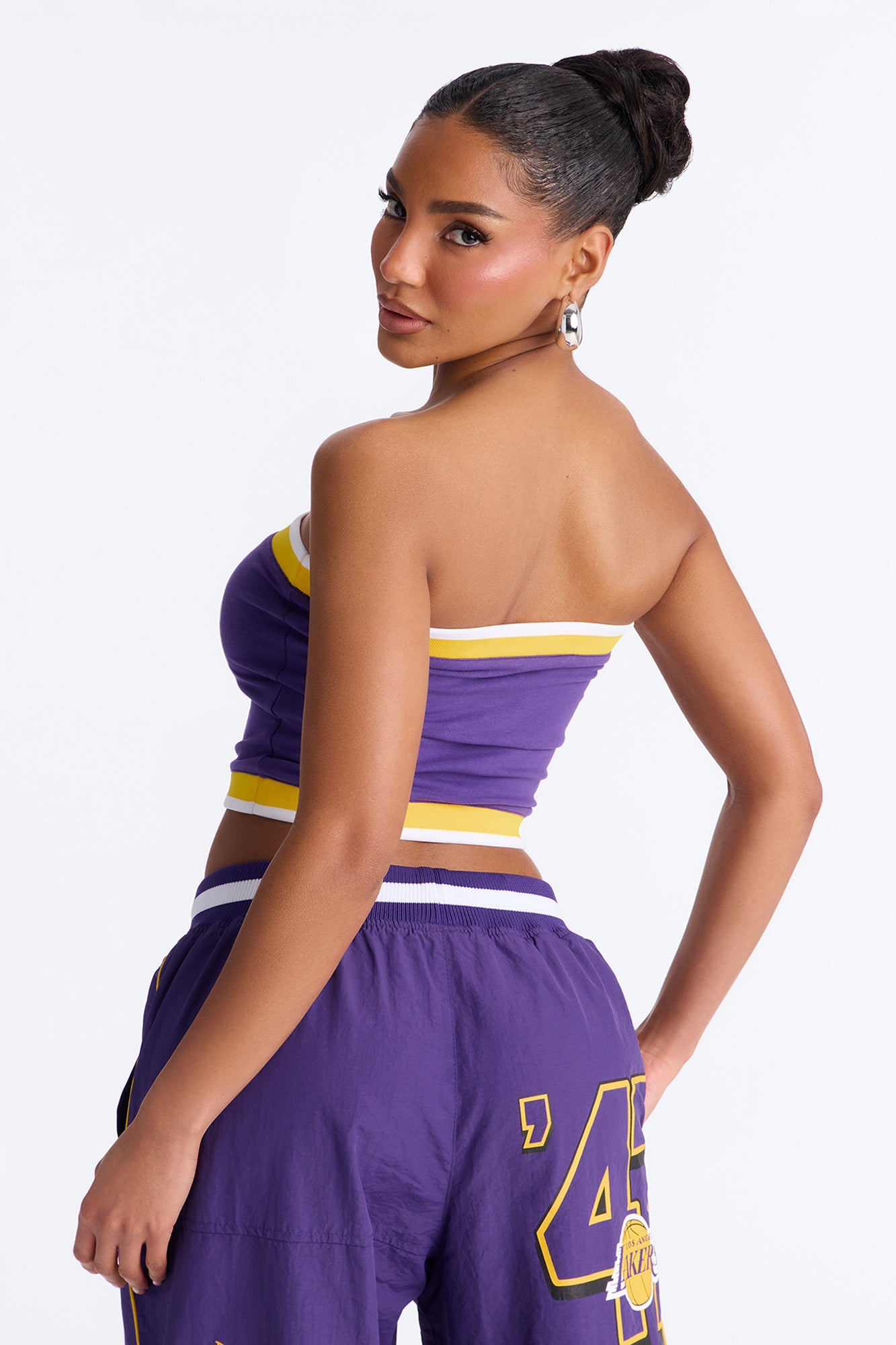 NBA LA Lakers Patchwork Tube Top - Purple