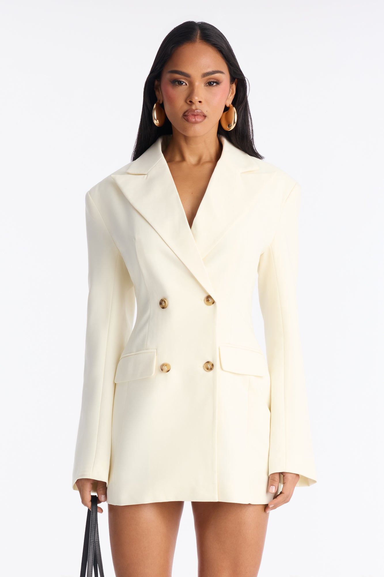 Love You Lots Blazer Mini Dress - Off White