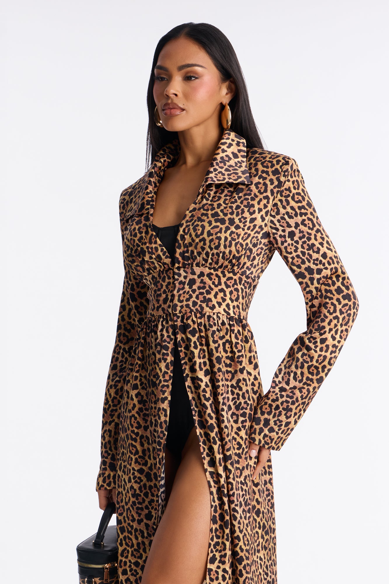Satin Seduction Leopard Short Set - Brown Combo